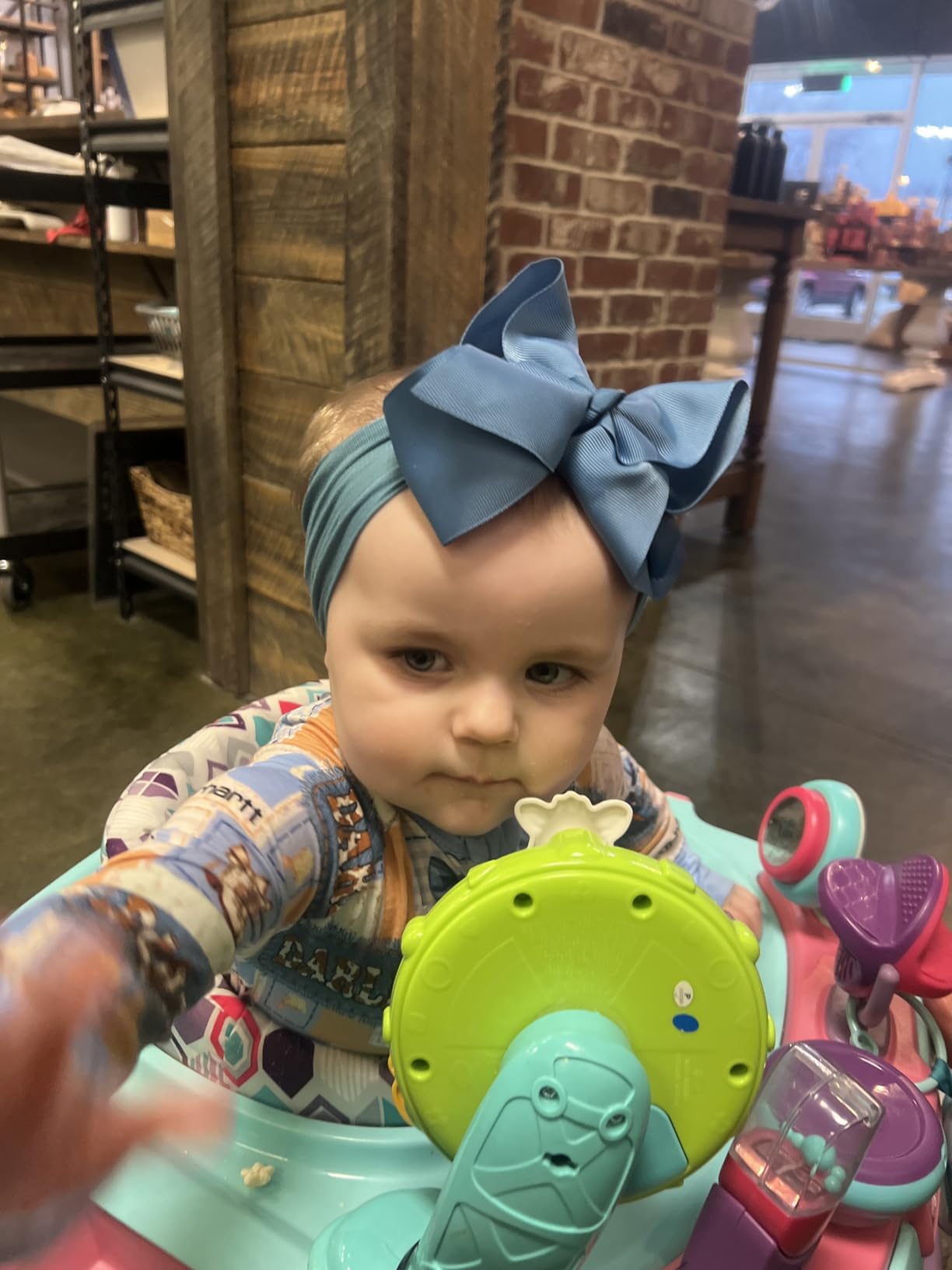 20 Colors Baby Girl Headbands with 4 Inches Hair Bows Nylon Turban Head Wraps Headbands for Newborn Infants and Toddlers customer photo 2