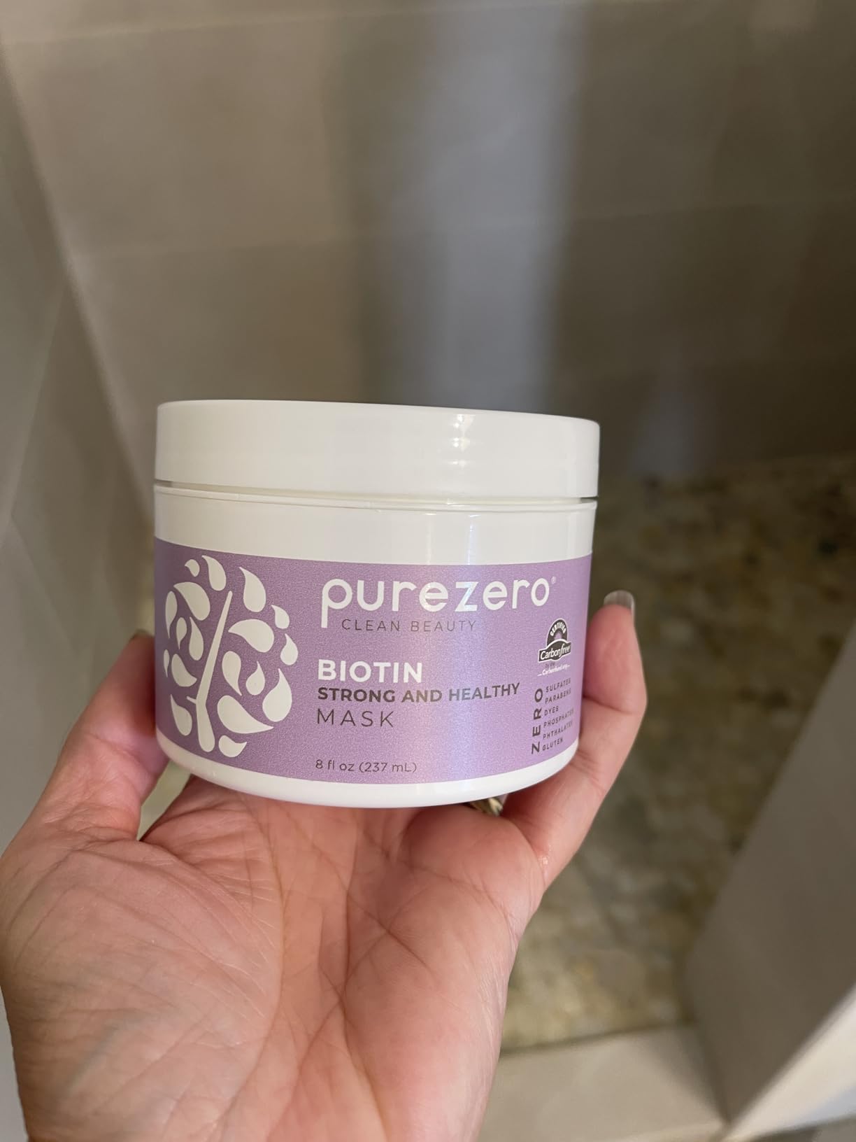 PureZero Biotin Strengthening Hair Mask 8 oz - Nourishing, Moisturizing, & Repairing for Stronger, Healthier Hair customer photo 2