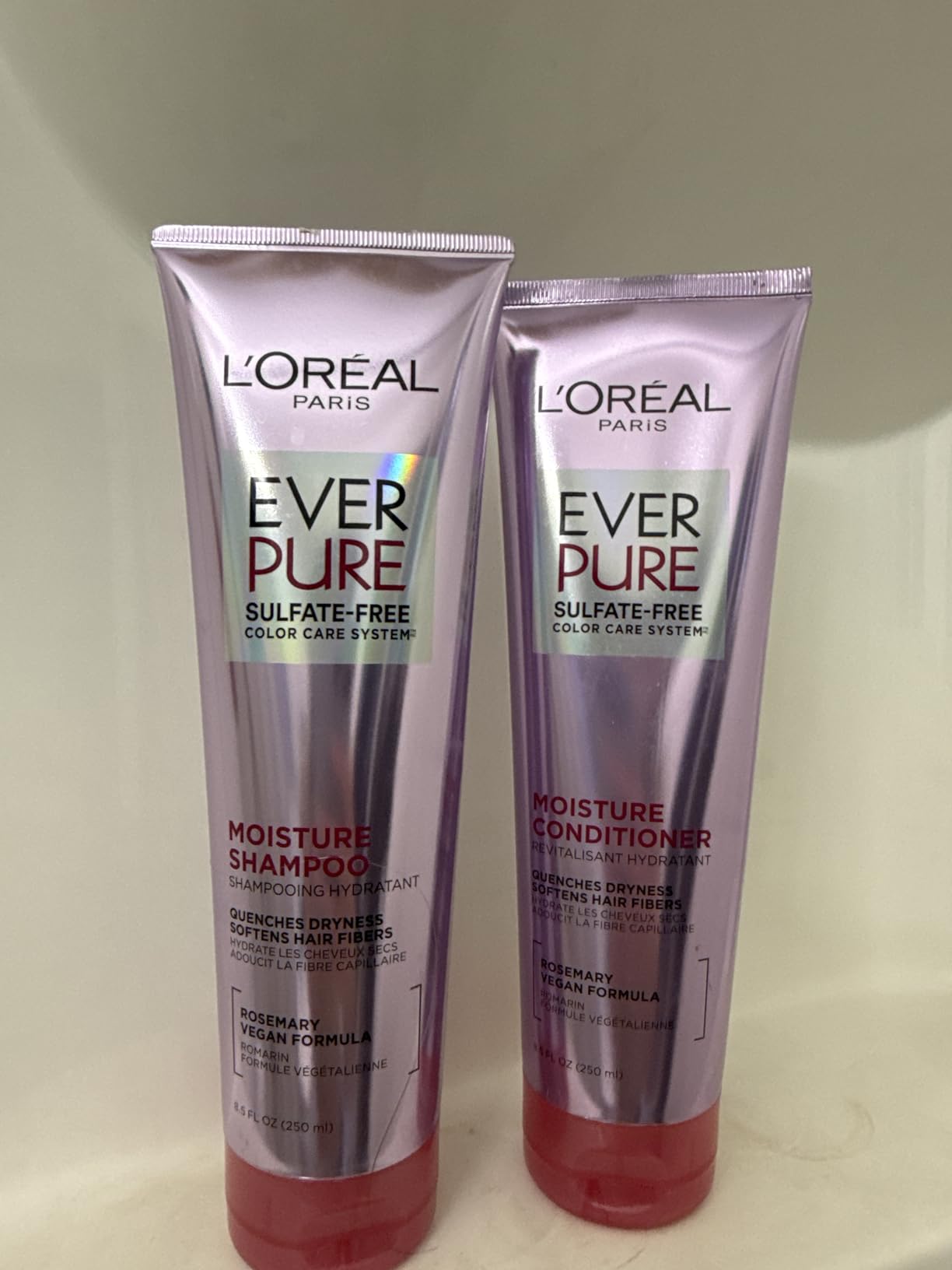 L'Oreal Paris EverPure Moisture Shampoo and Conditioner Set, Sulfate-Free Hair Care for Dry or Color-Treated Hair with Rosemary Botanicals, 17 Fl Oz Set customer photo 2