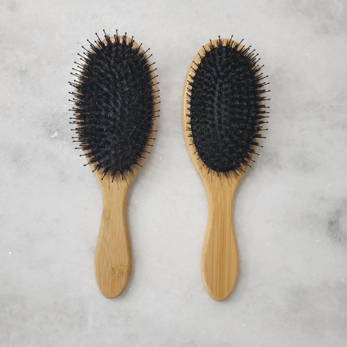 Belula Boar Bristle Hair Brush for Women and Men, Detangle Any Type of Hair | Boar bristles and nylon pins, comfortable scalp massage, boosts circulation, eco-friendly bamboo, replaces multiple brushes customer photo 2