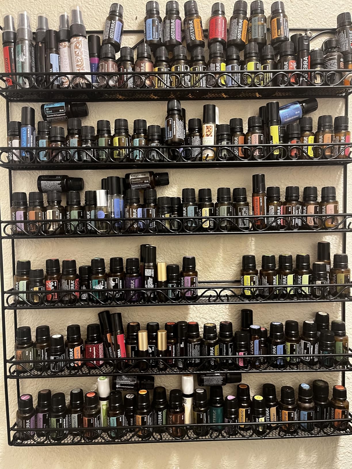AMT 6 TIER Metal Nail Polish Racks, Fit Up To 108 BOTTLES, Black Wall Mounted Display for Salon, Spa customer photo 1