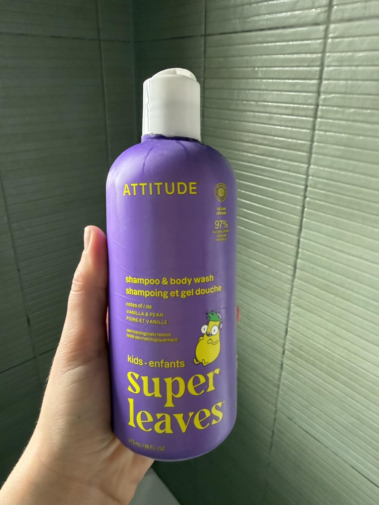 ATTITUDE Shampoo and Body Wash for Kids, EWG Verified Hair and Body Cleanser, Dermatologically Tested Soap, Plant and Mineral Based Bath Products, Vegan, Blueberry, 16 Fl Oz customer photo 1