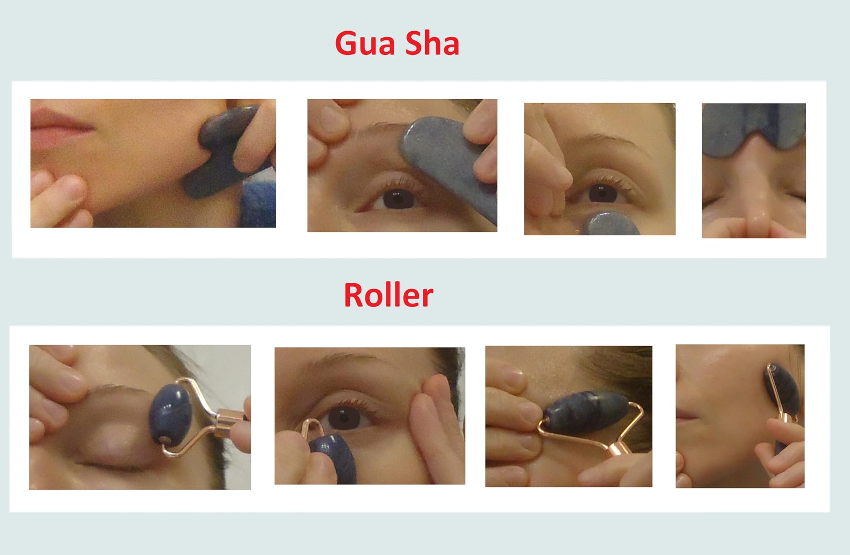 BAIMEI IcyMe Rose Quartz Roller & Gua Sha Set, Cooling Face Roller for Depuffing & Lymphatic Massage, Sculpting Tool for Face, Eyes & Neck, Smooth Skincare Gift for Women and Men customer photo 2