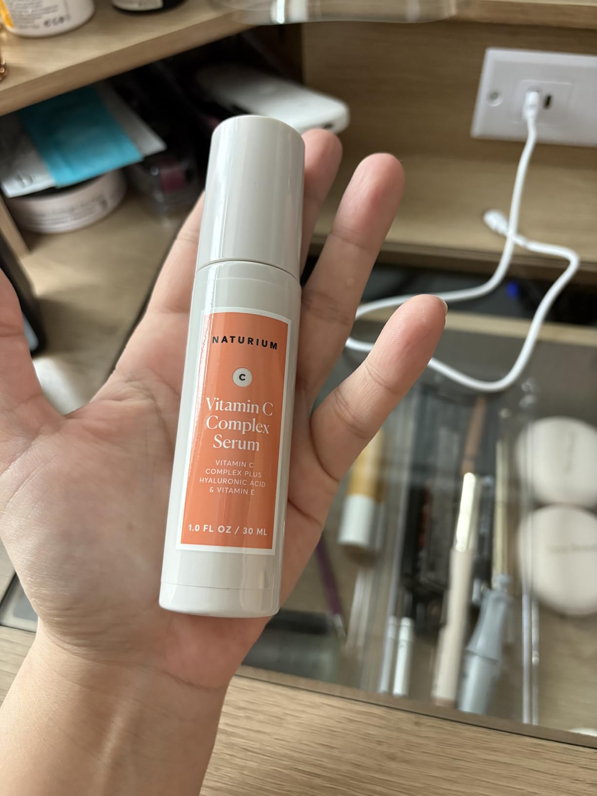 Naturium Vitamin C Complex Face Serum, Plus Hyaluronic Acid & Vitamin E, Anti Aging Skin Care Treatment, 1 oz customer photo 2