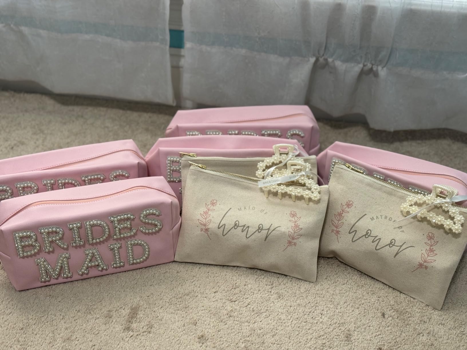 The Cotton & Canvas Co. Floral Flower Girl Wedding Cosmetic Bag, Bridal Party Gift and Travel Make Up Pouch customer photo 1