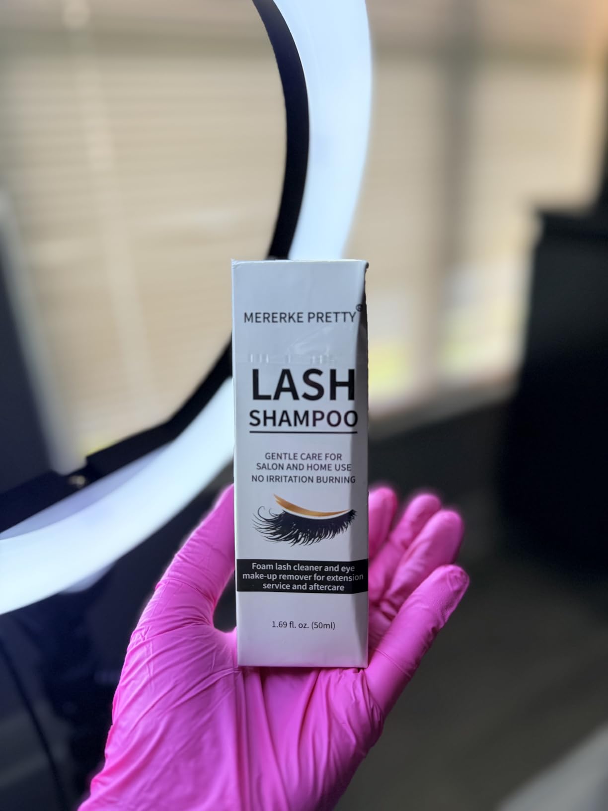 Eyelash Extension Shampoo 60 ml + Brush - Eyelid Foaming Cleanser - Sensitive Paraben & Sulfate Free - Eyelash Wash and Lash Bath for Extensions - Salon Use and Home Care customer photo 2