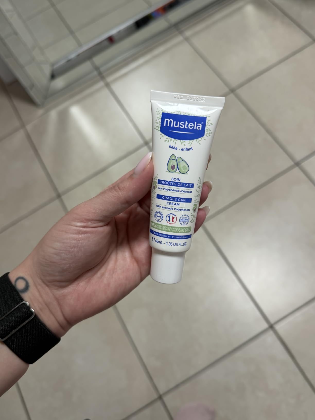 Mustela Cradle Cap Cream for Newborn - Fragrance-Free Baby Moisturizer for Seborrheic Dermatitis - Helps to minimize Scalp Flakes - Clinically & Dermatologist Tested - 1.35 fl. oz. customer photo 2