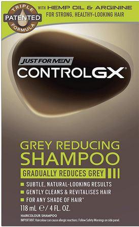 Just for Men Control GX Grey Reducing Shampoo, Gradual Hair Color with Keratin for Stronger Thicker and Healthier Looking Hair, 4 Fl Oz customer photo 1