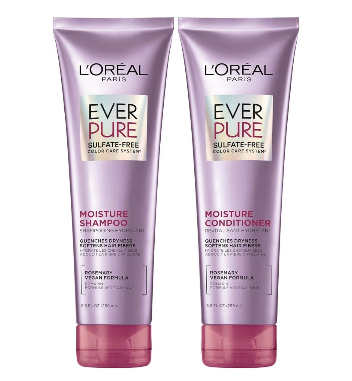 L'Oreal Paris EverPure Purple Shampoo and Conditioner Set, Sulfate-Free Brass Toning for Blonde, Bleached, Highlighted, Silver or Gray Color-Treated Hair, 13.6 Fl Oz Set customer photo 2
