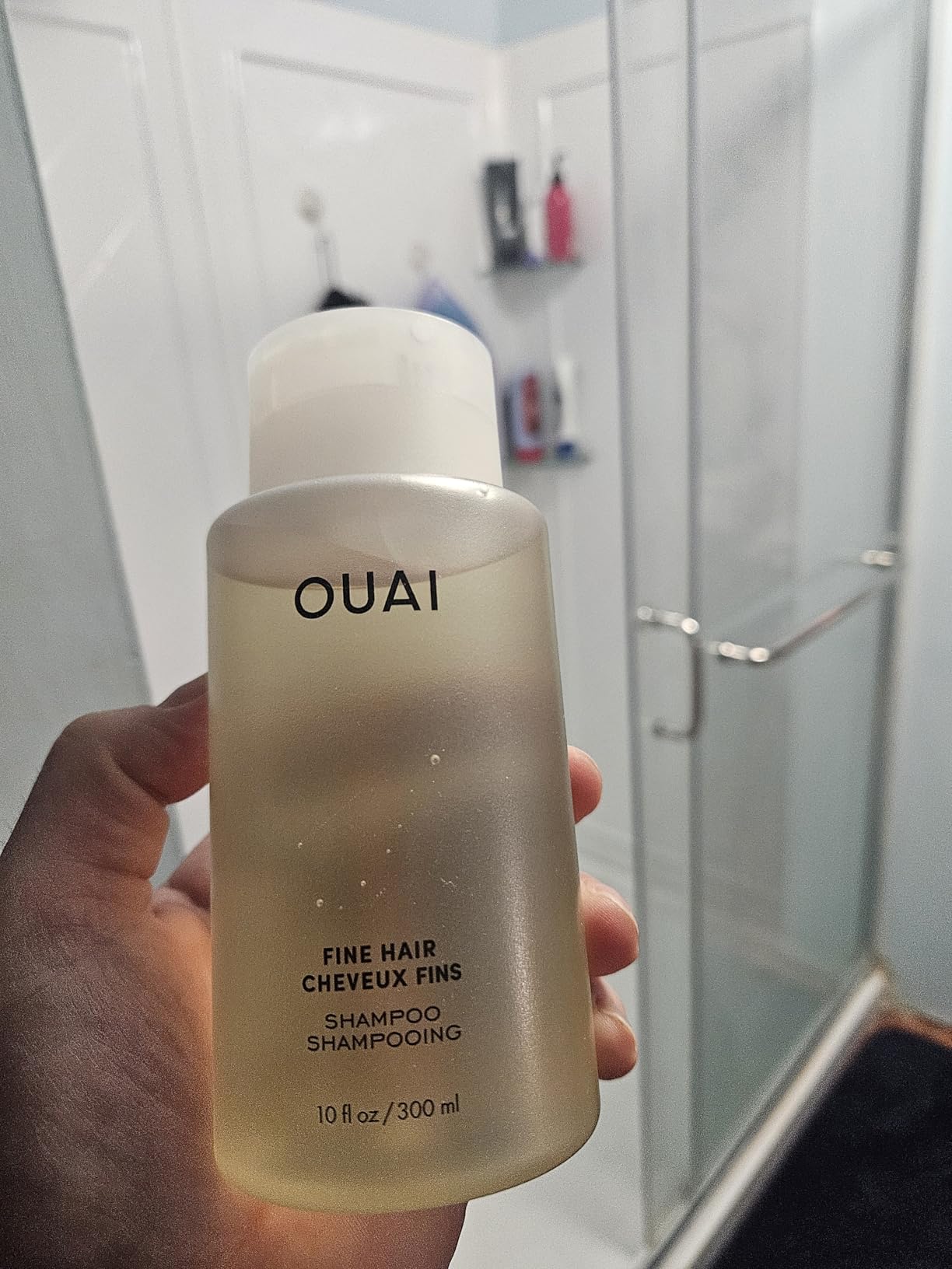 OUAI Fine Hair Shampoo - Biotin Thickening Shampoo for Flat, Thin Hair - Volumizing & Strengthening Keratin & Chia Seed Oil for Women & Men - Lightweight, Color-Safe, Sulfate Free, 10 Oz customer photo 1