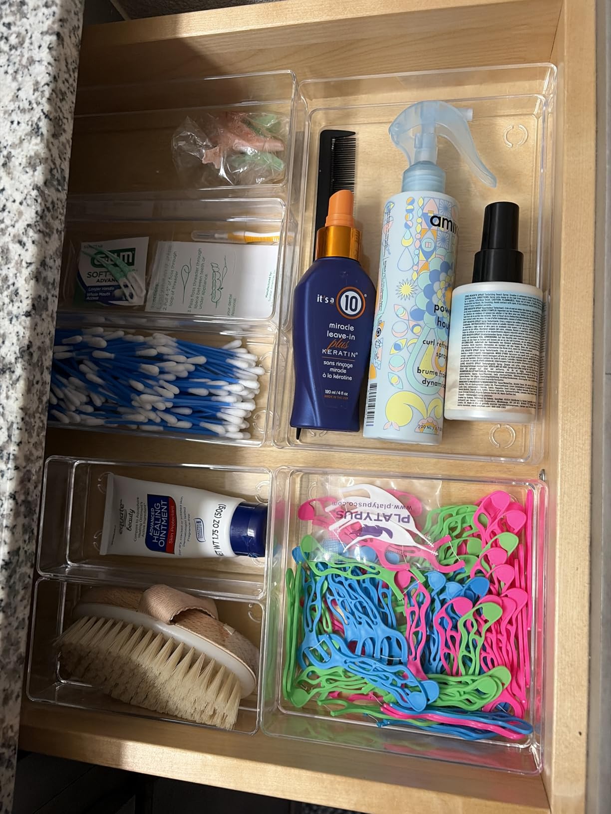SMARTAKE 13-Piece Drawer Organizer with Non-Slip Silicone Pads, 5-Size Desk Drawer Organizer Trays Storage Tray for Makeup, Jewelries, Utensils in Bedroom Dresser, Office and Kitchen (Clear) customer photo 2