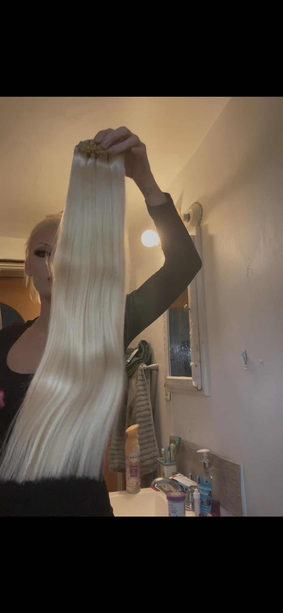 Lovrio 160g 20 inch Clip in Human Hair Extensions Piano Color Dirty Blonde with Platinumb Blonde Highlights P8-60 10 pieces 21 clips customer photo 1