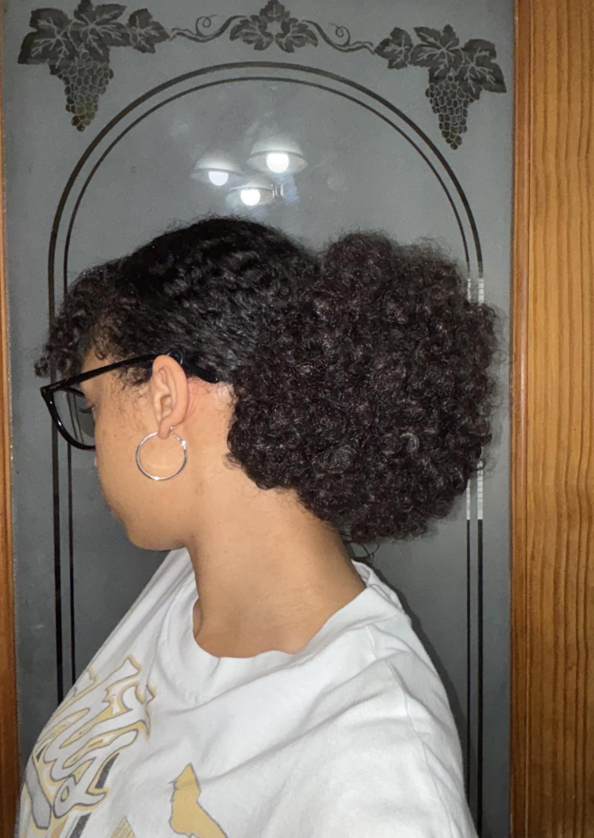 rosmile Afro Puff Drawstring Ponytail Extension for Black Women, Premium Black 1B# 80gram Short Synthetic Afro Puff Ponytail for Natural Hair, Clip On Kinky Drawstring Curly Ponytail Bun customer photo 2