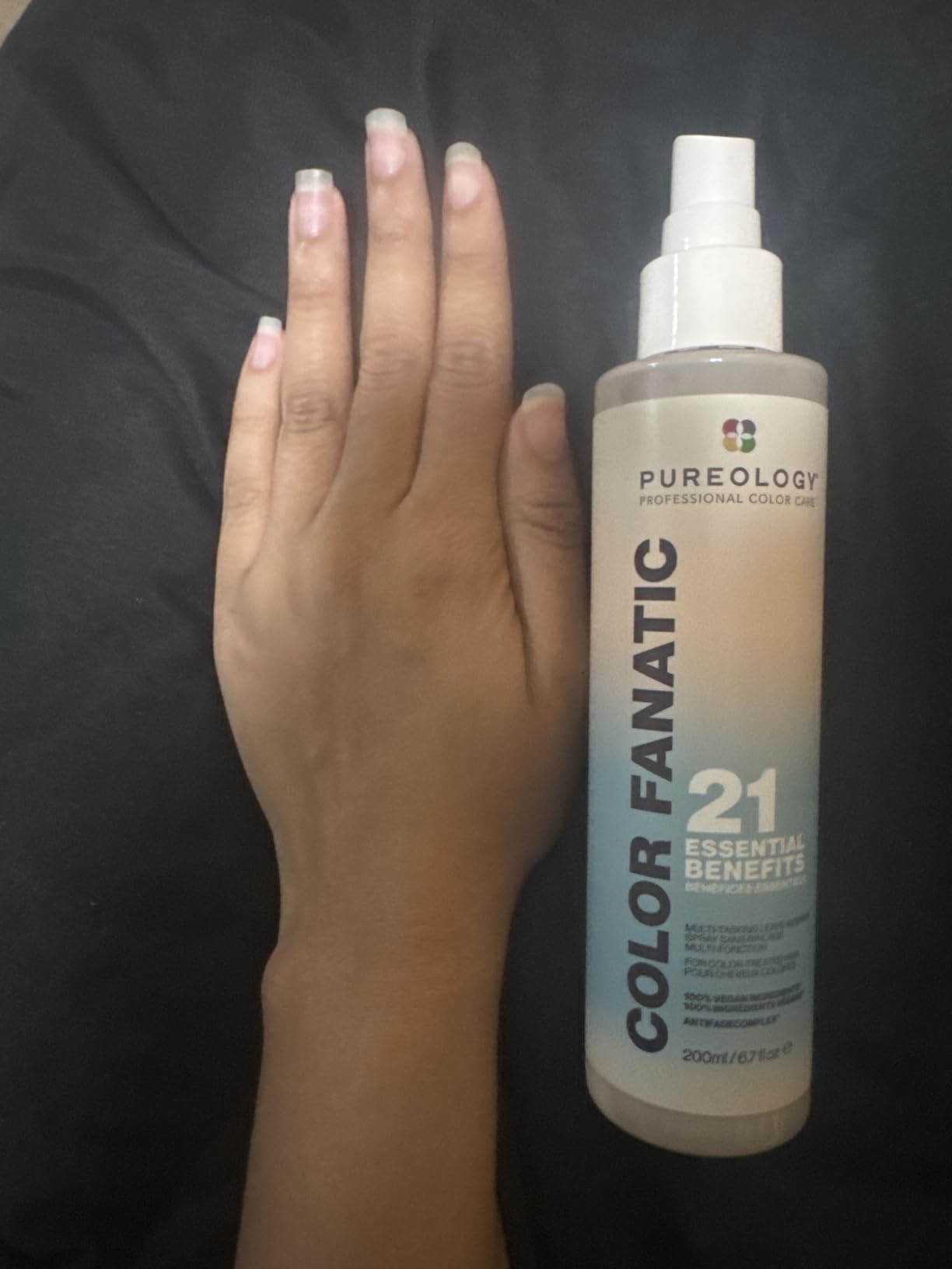 Pureology Color Fanatic Multi-Tasking Leave-In Spray - Detangling & Frizz Control, 21 Benefits for All Hair Types, Heat Protection, Infused with Coconut & Camellia Oils, Color Safe, Vegan customer photo 1