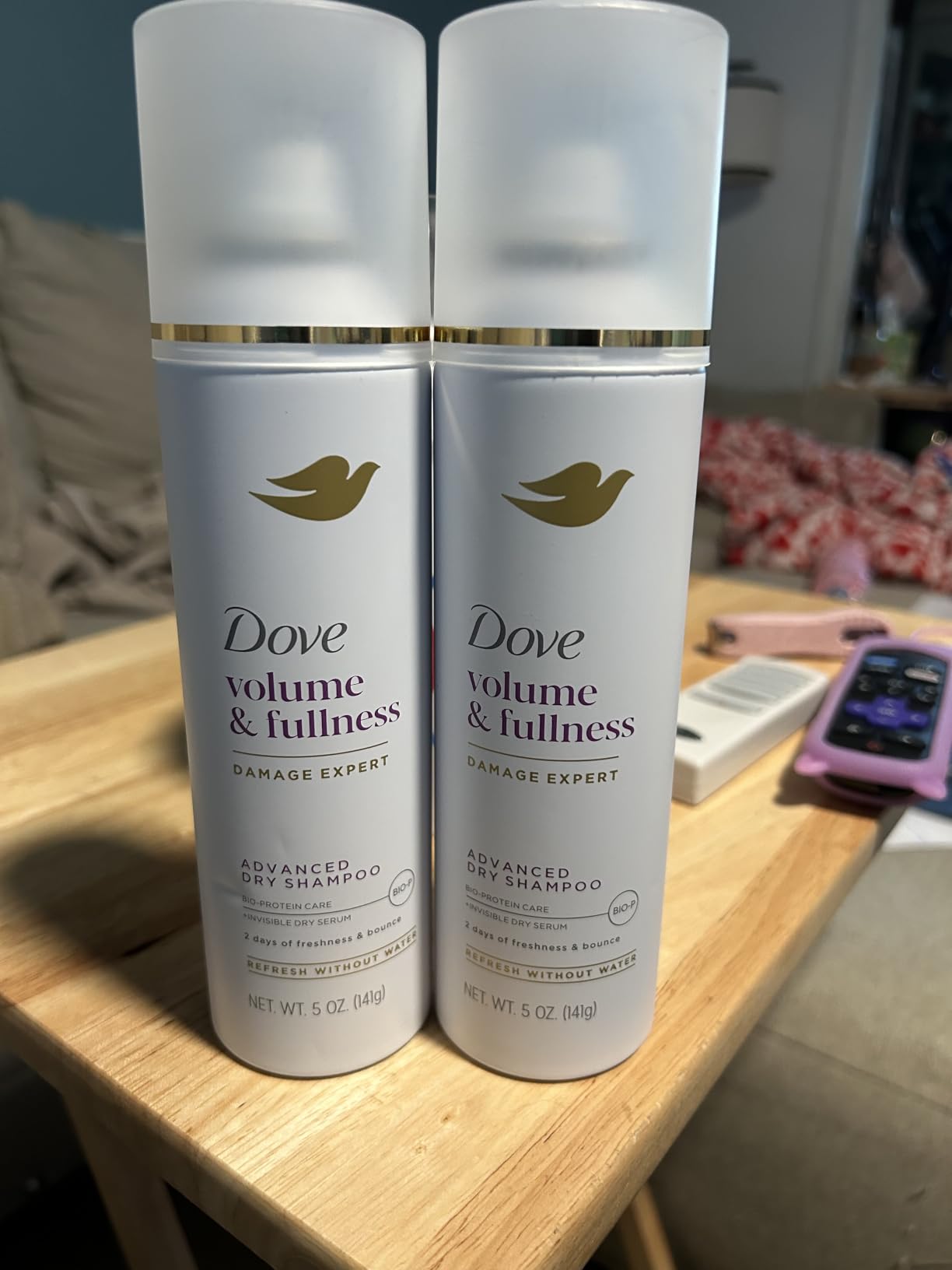 Dove Dry Shampoo Spray, Volume & Fullness, Absorbs Oil to Refresh Hair Without Washing, 5 oz (2-Pack) customer photo 2