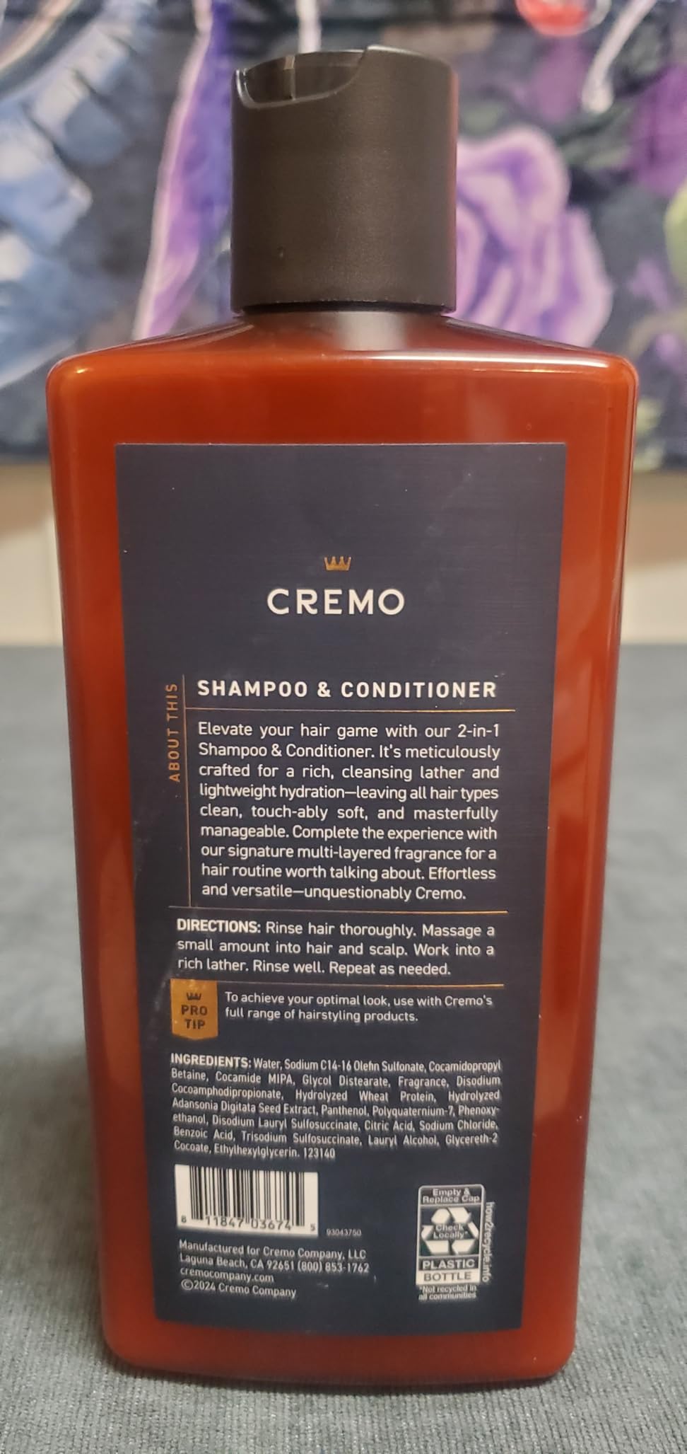 Cremo Juniper & Eucalyptus Barber Grade Thickening Shampoo, 16 Fl Oz customer photo 1