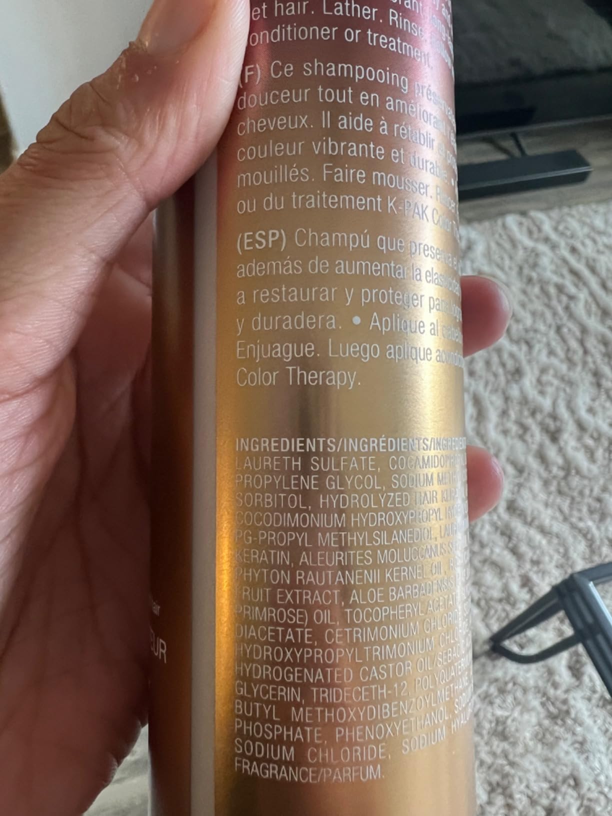 Joico K-PAK Color Therapy Color-Protecting Shampoo | For Color-Treated Hair | Boost Shine | Improve Elasticity | Repair Breakage | Rebuild Damaged Hair | With Keratin & Argan Oil customer photo 2