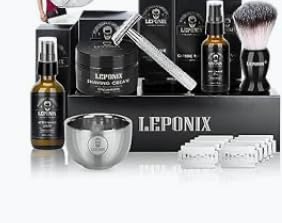 Shaving Kit for Men - The Ultimate Secret Santa Gift Set, Includes Safety Razor, Sandalwood Shaving Cream, Aftershave, Pre Shave Oil, Brush, Bowl & Apron Bib - Unique Gifts Set for Him Husband Dad customer photo 2