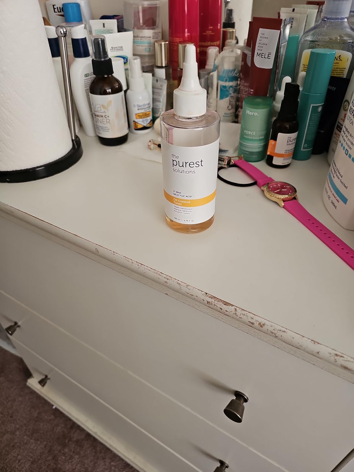 The Purest Solutions Exfoliating and Clarifying Toner (Glycolic Acid 5% AHA + BHA) - for All Skin Types - Balance Sebum Secretion - Reduce Pores Appearance - Vegan | Cruelty Free (6.76 fl. oz) customer photo 1