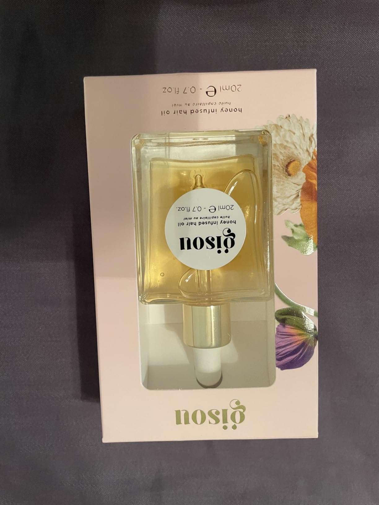 Gisou Honey Infused Hair Oil (1.7 Fl Oz) | Intense hydration, long-lasting frizz control, up to 450°F heat protection, glossy shine, suitable for all hair types customer photo 1