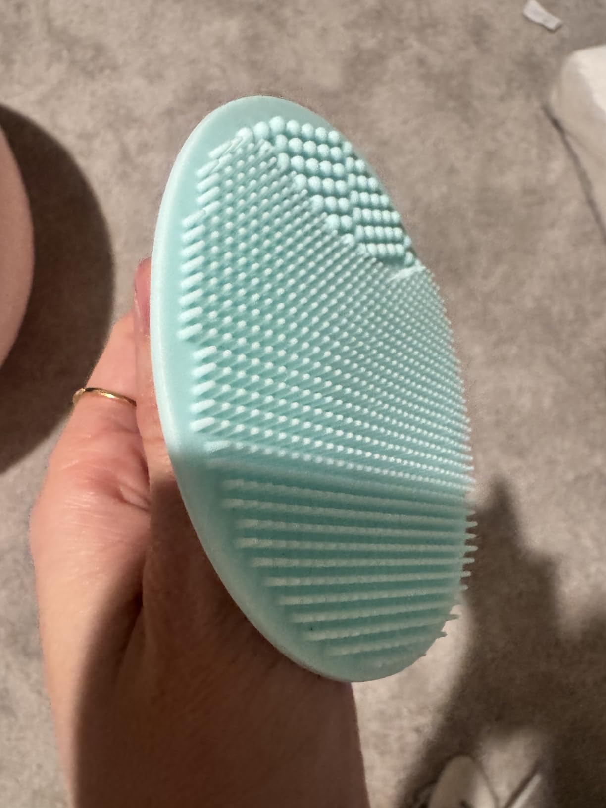 Baby Bath Brush, Baby Cradle Cap Brush, Silicone Massage Brush, Silicone Scrubbers Exfoliator Brush, Skin Scrubber Baby Essential for Dry Skin, Cradle Cap and Eczema (Small-4PCS) customer photo 1