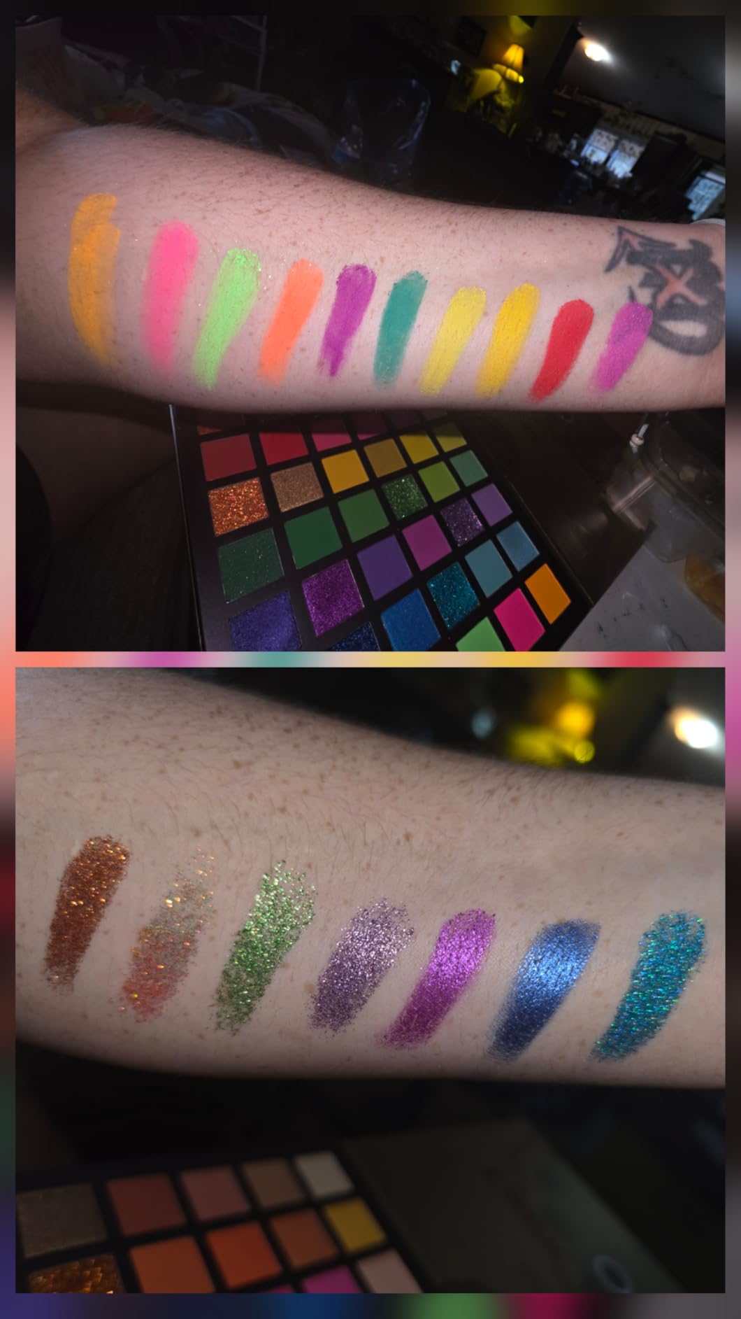 UCANBE EXOTIC FLAVORS Neon Eyeshadow Makeup Palette - 48 Colorful High Pigmented - Rainbow Matte Shimmer Glitter Eye Shadow Make Up Pallet Gift Set customer photo 1