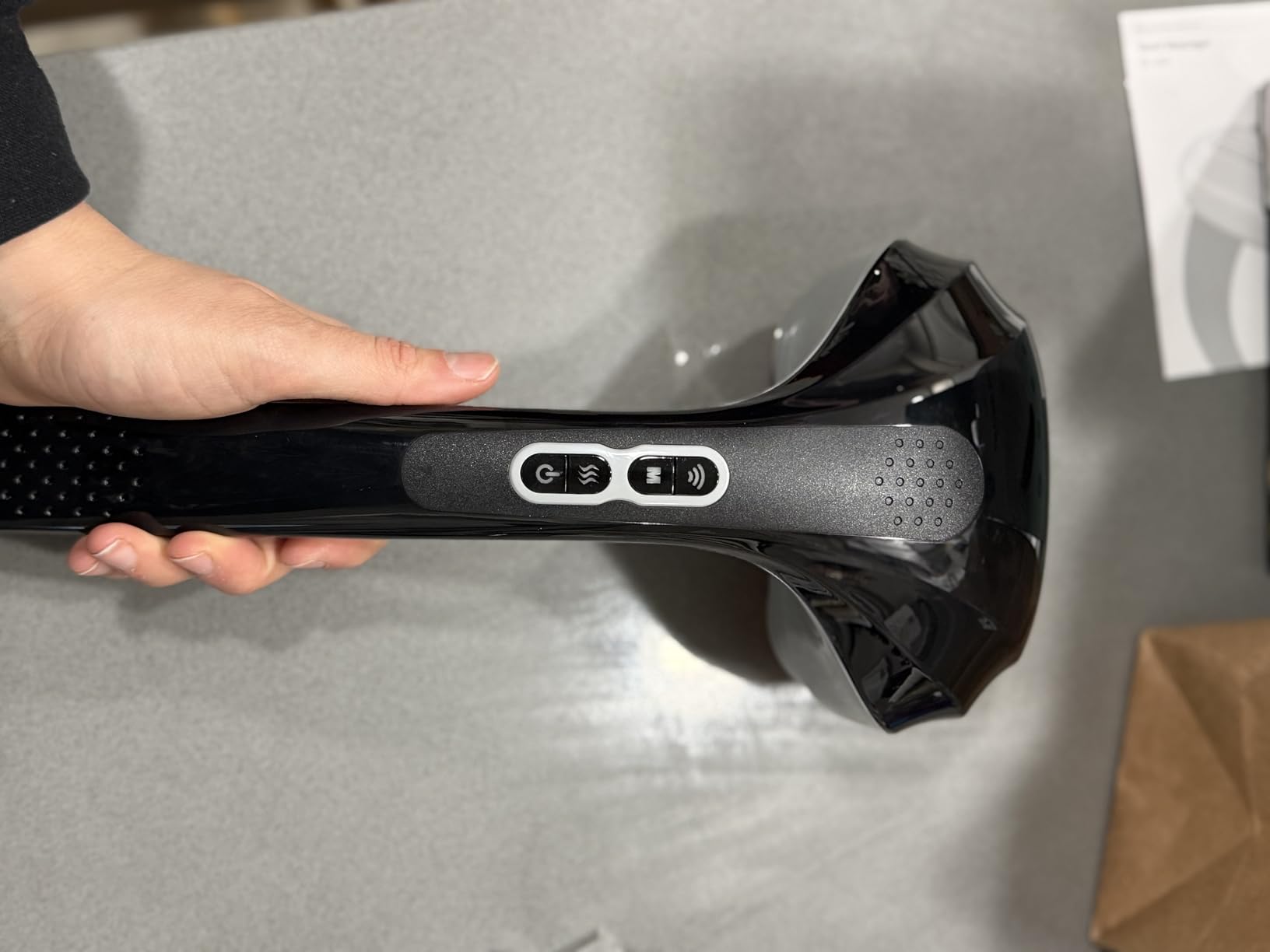 Snailax Cordless Handheld Back Massager with Heat, Deep Tissue Percussion Massager, 3 Sets of Dual Pivoting Heads,Rechargeable Hand Held Massager for Neck,Back Shoulder,Calf,Legs customer photo 2