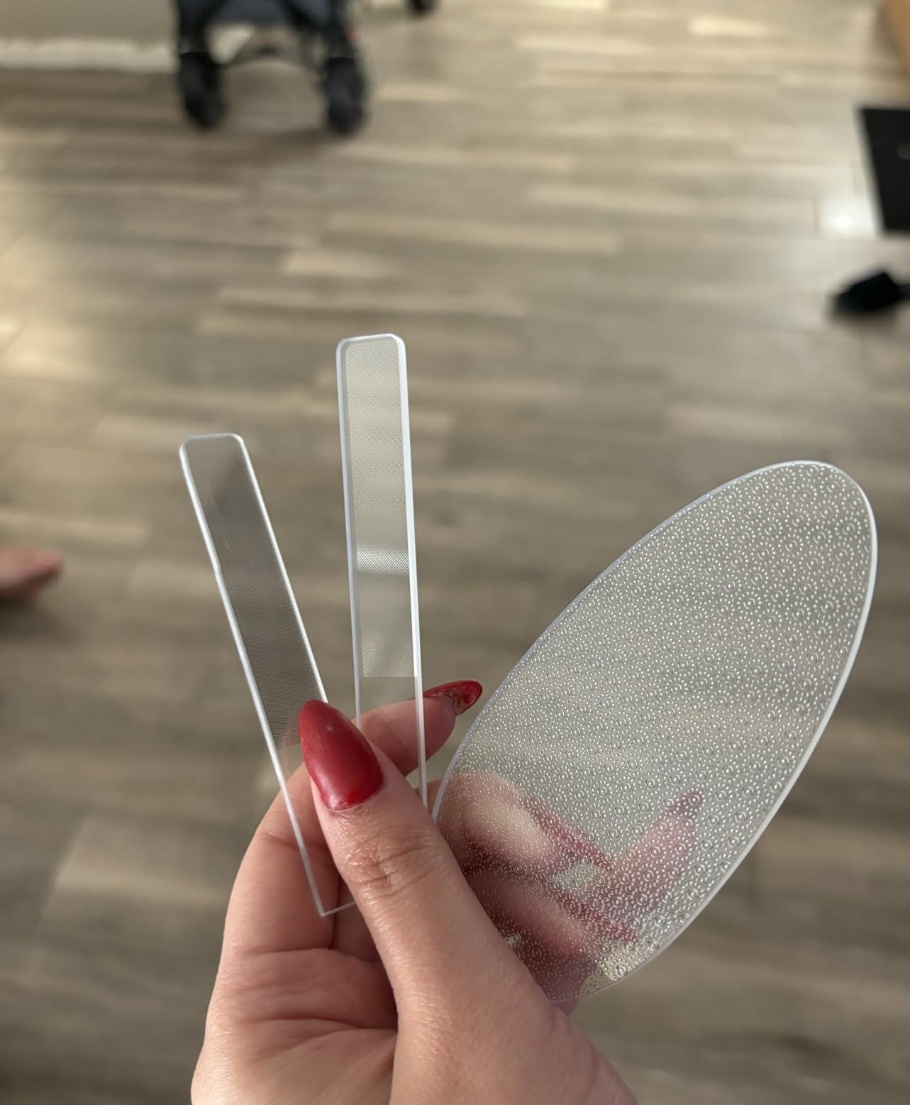RedFlow Glass Nail File,Nail Buffer Set Contains 2 Nano Glass Nail Files and 1 Nano Glass Foot File,Professional Manicure Set,Nail Files for Natural Nails Removing Calluses customer photo 2