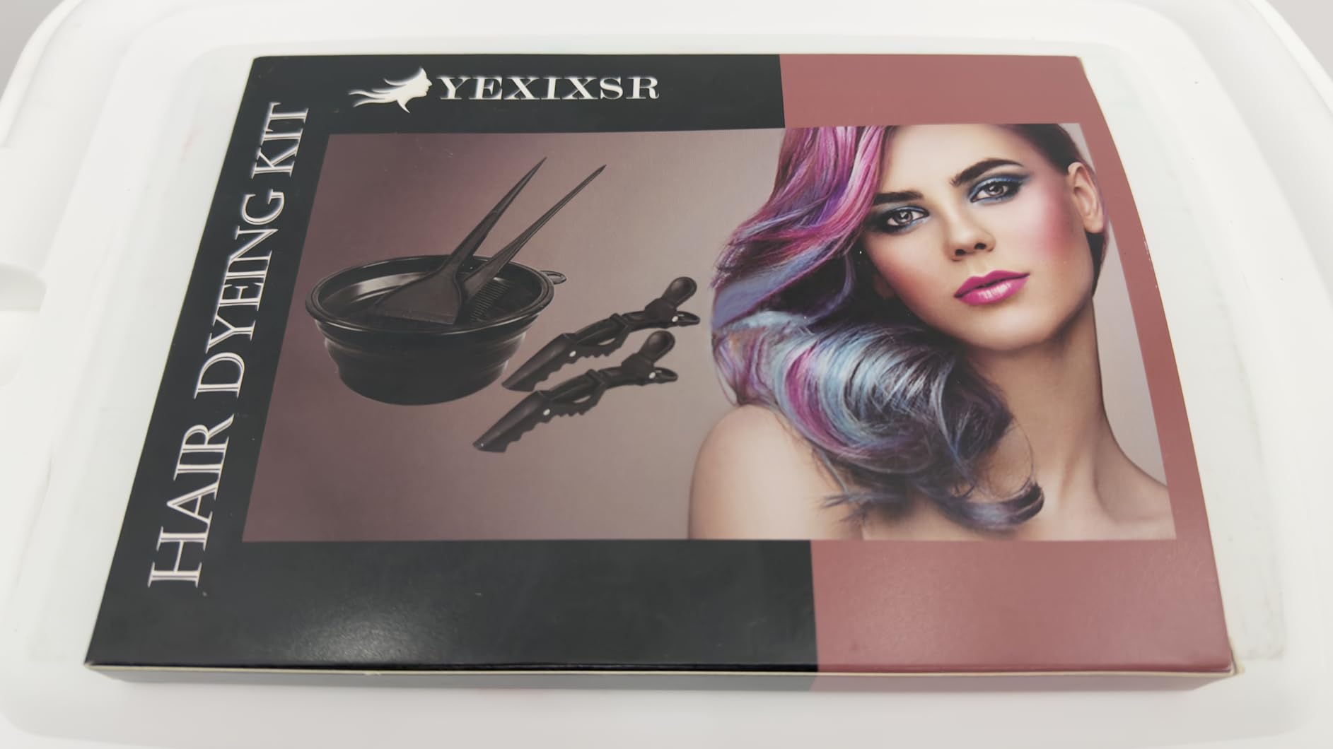 Yexixsr 5Pcs Professional Salon Hair Coloring Dyeing Kit, Hair Bleach Dit Hair Coloring Products with Hair Dye Brush, Hair Color Bowl, Hair Clips customer photo 2