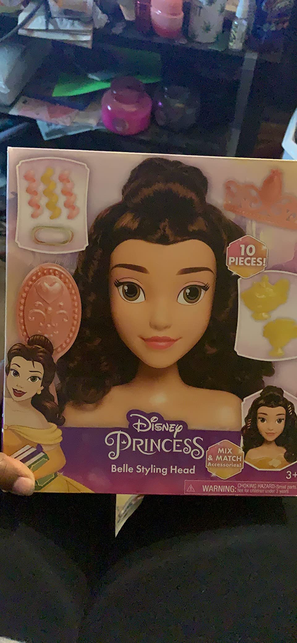 Disney Princess Belle Styling Head, Brown Hair, 10 Piece Pretend Play Set, Beauty and the Beast, Officially Licensed Kids Toys for Ages 3 Up by Just Play customer photo 1