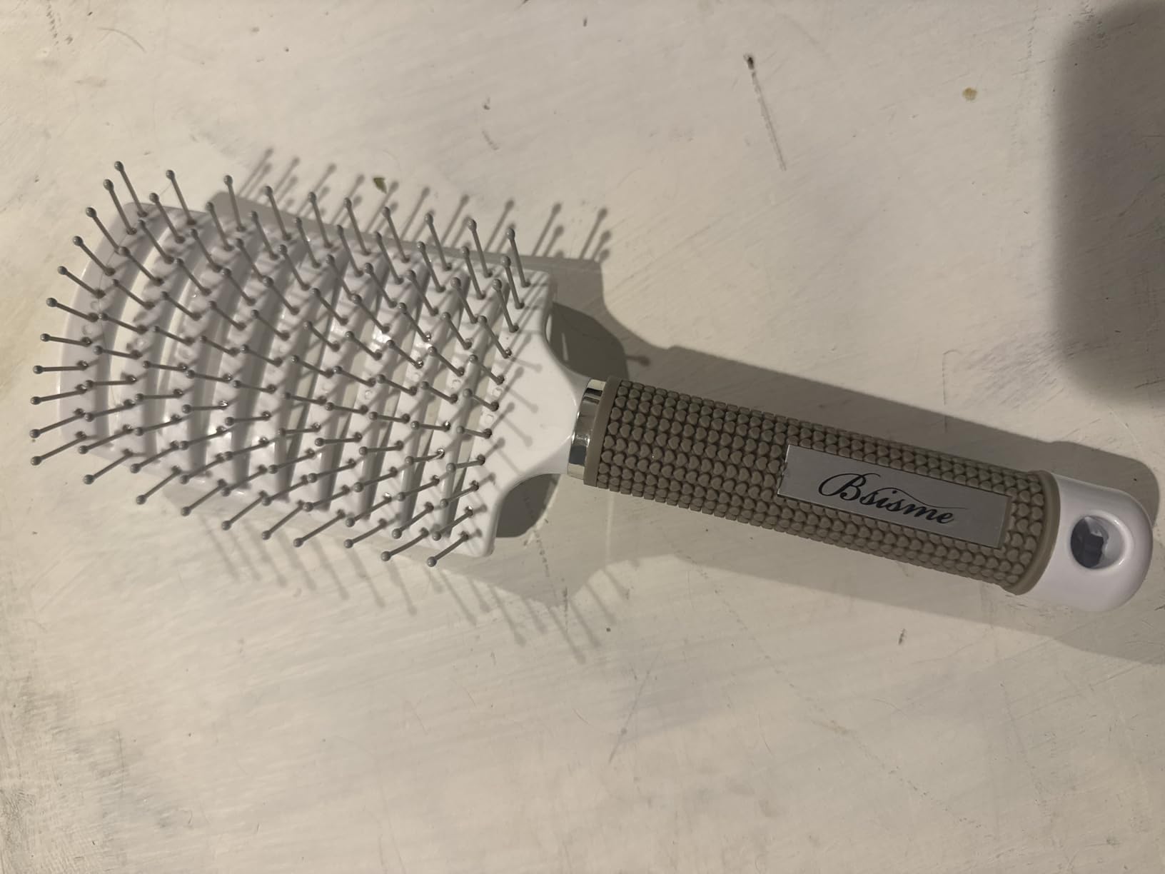 Curved Vented Detangler Brush Faster Blow Drying for Women, Men - Professional Paddle Detangling Hairbrush for Wet Dry Curly Thick Fine Hair customer photo 2