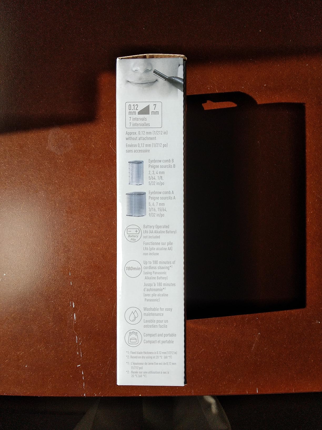 Panasonic Facial Hair Trimmer for Sensitive Skin, Unisex Detailer with Flexible Head, Gentle on Acne, Includes 2 Eyebrow Attachments, Wet/Dry Facial Trimmer for Men and Women - ER-GM40-K (Black) customer photo 1