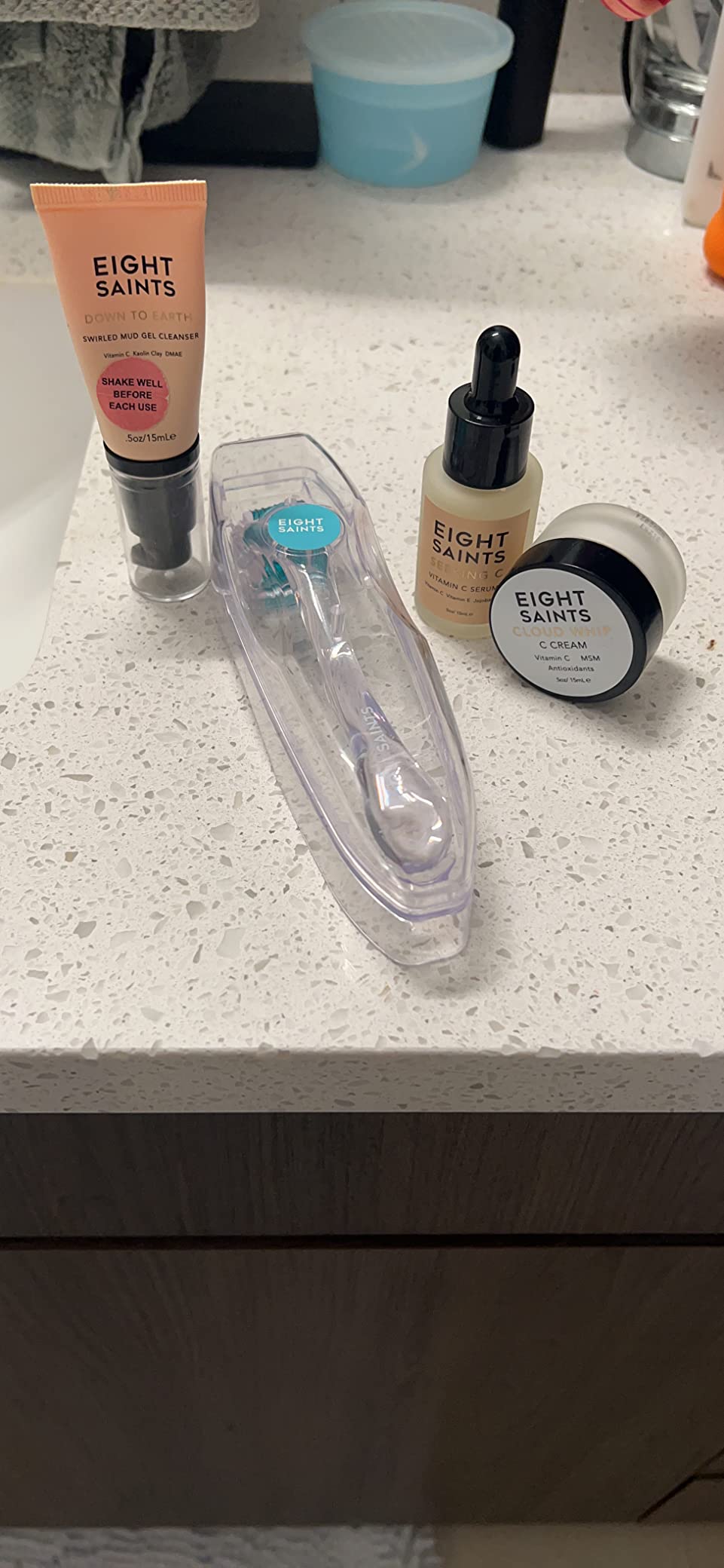 Eight Saints Skincare Most Loved Skincare Set, Face Wash, Vitamin C Face Serum, Niacinamide Anti Aging Cream, Lip Mask, Gift Set customer photo 1