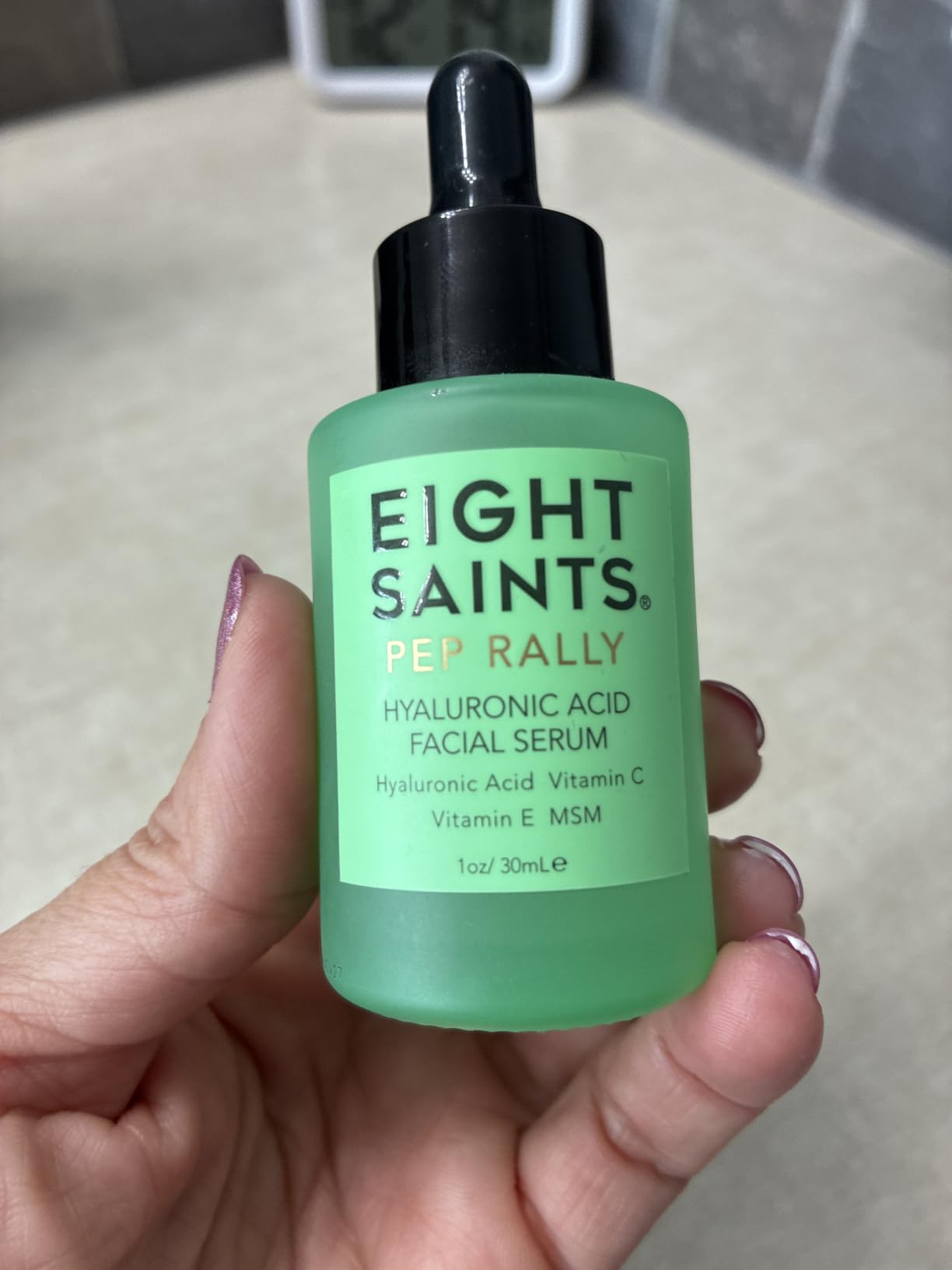 Eight Saints Skincare Pure Hyaluronic Acid Serum for Face Plumping, Vitamin C Face Serum with Vitamin E for Fine Lines, Reduces Wrinkles, Firming, Hydrating, Anti-Aging, 1 oz customer photo 1