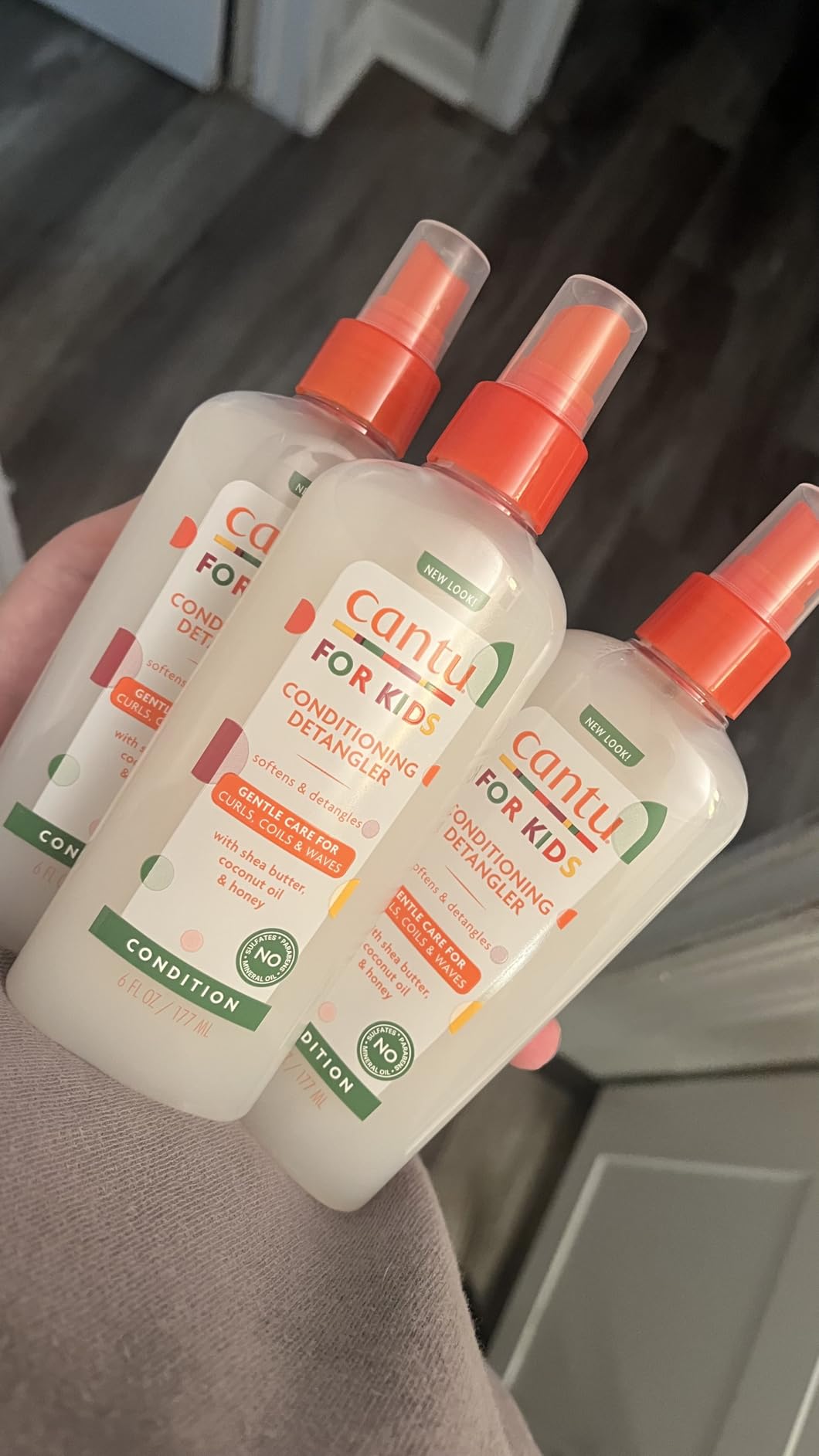 Cantu Care for Kids Conditioning Detangler, 6 fl oz (Pack of 3) customer photo 1