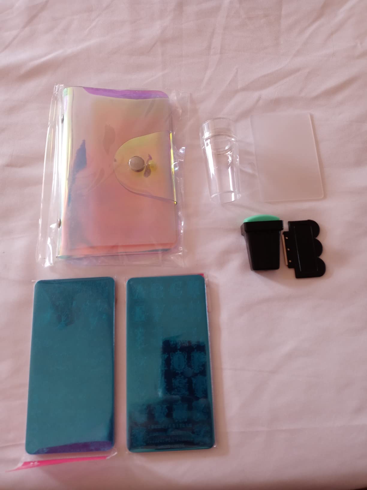 VNC 21 Pcs Nail Stamp Plates Set 16 Plate 2Stamper and 2 Scraper 1storage Bag Nails Art Stamping Plate Scraper Stamper Set Leaves Flowers Animal Nail Plate Template Image Plate Set customer photo 2