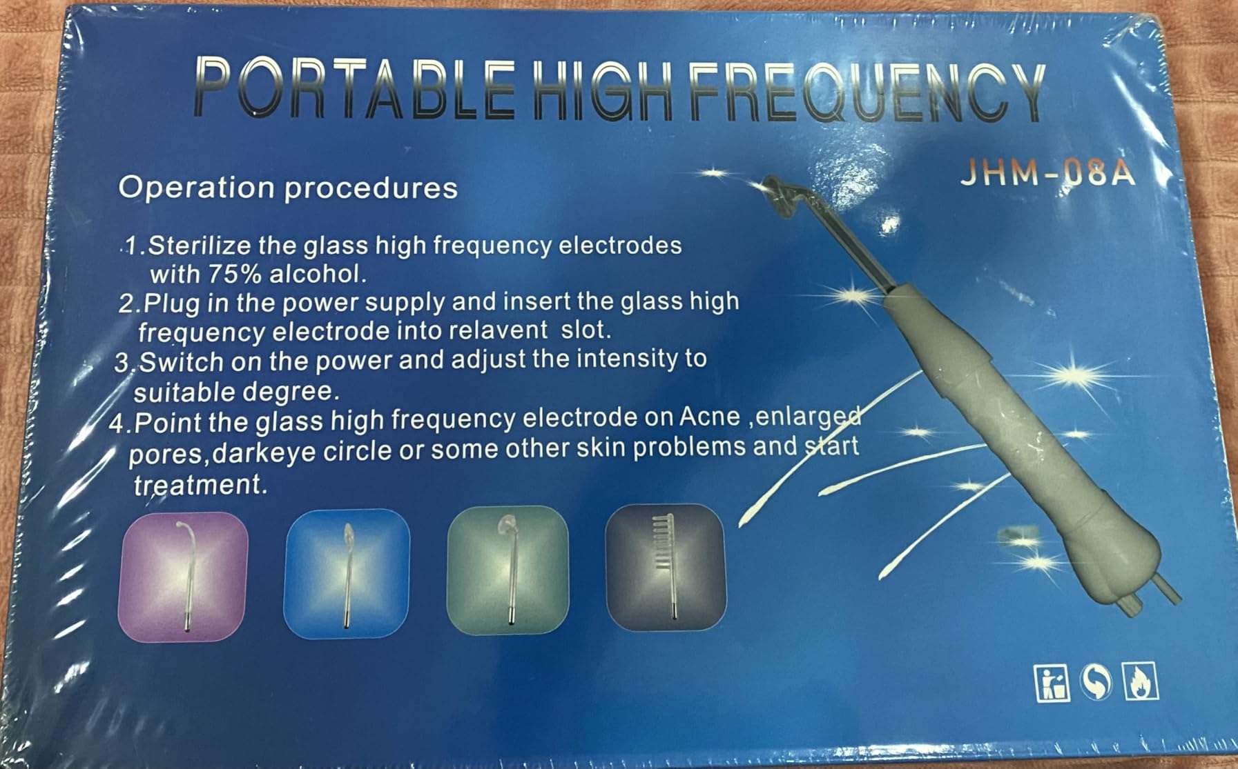 Quiet&Far High Frequency Facial Machine Skin Care Tool for Wrinkles Reducing Skin Tightening High Frequency Facial Wand with 4 Tubes customer photo 1