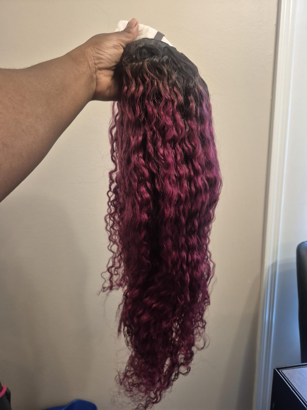 U Part Human Hair Wig Deep Wave 22 Inch 200% Density Brazilian Deep Wave U Part Wigs for Black Women 12A Full Head Clip in Half Wig Glueless No Leave Out Lace Front Wig 3X Longer Lifespan customer photo 1
