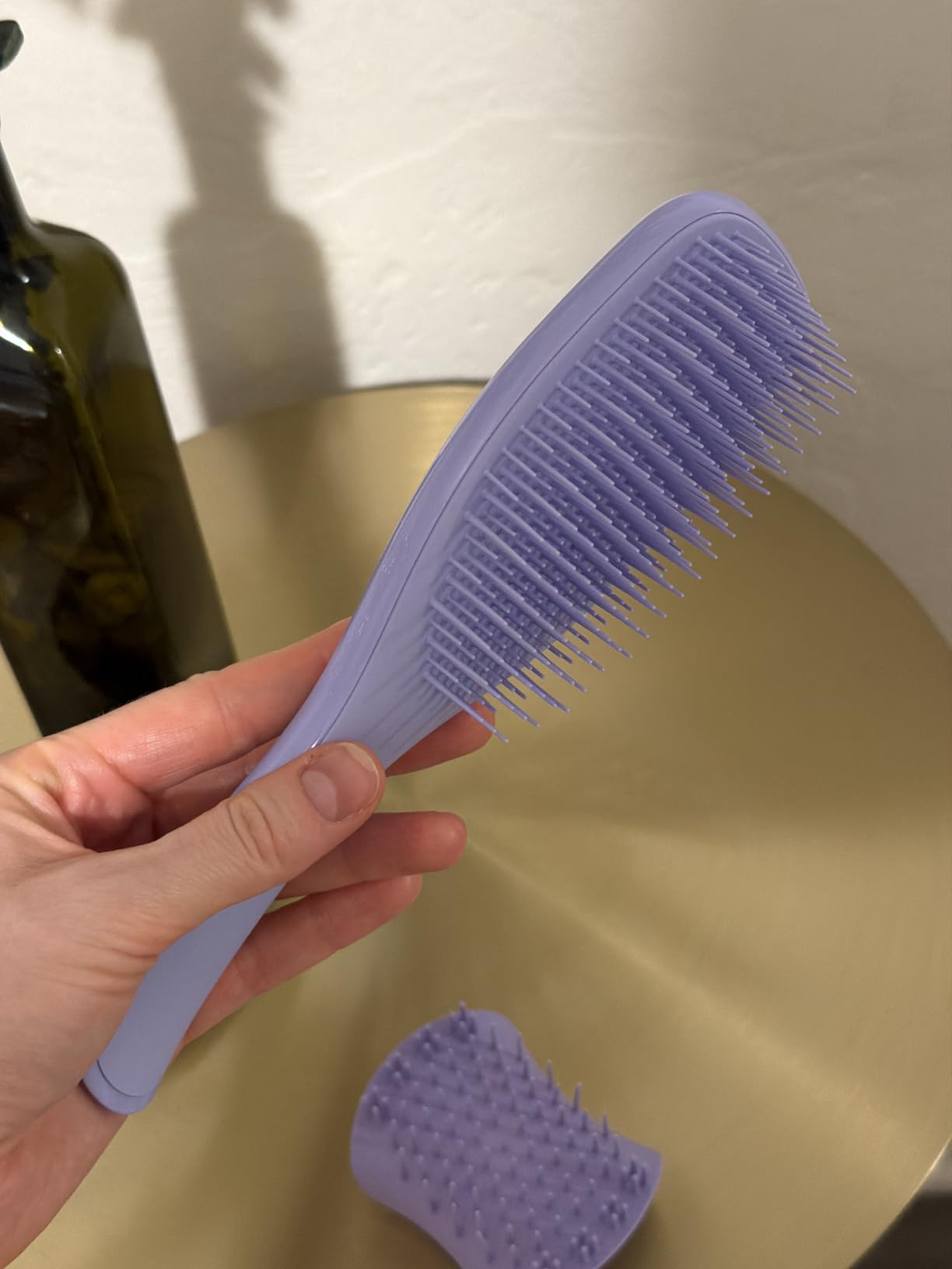 Tangle Teezer Ultimate Detangler Brush, Straight to Wavy, Apricot Blaze | Patented two-tier, regular-flex teeth reduce breakage & split ends on wet or dry hair; Shower-friendly hairbrush for all ages customer photo 1