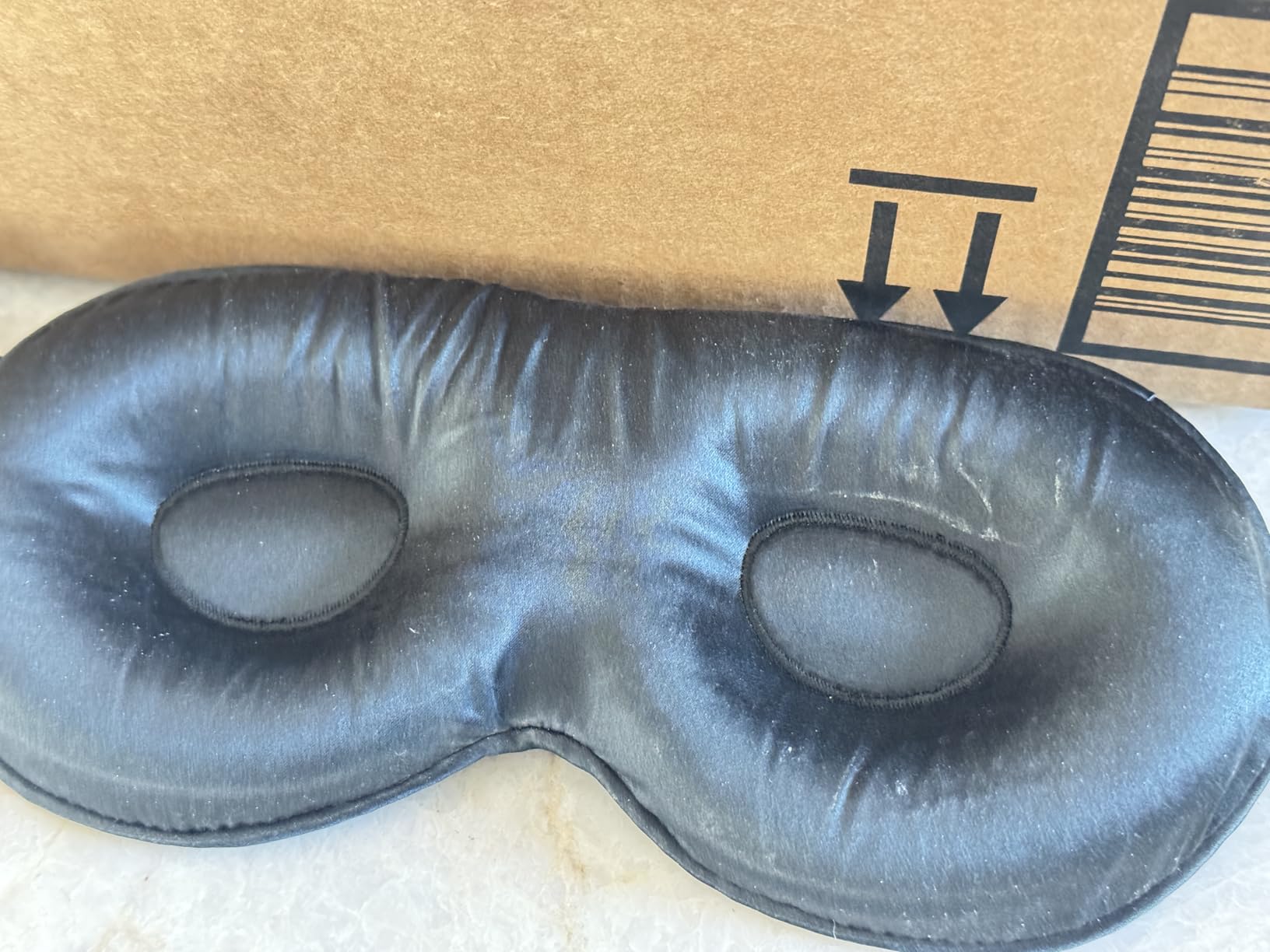 Slip Silk Contour Sleep Mask, Black - lash-friendly Design, Blocks Light | 100% Mulberry Silk | Contoured Fit | Elastic Strap | Protect your lashes, get your beauty sleep. customer photo 1