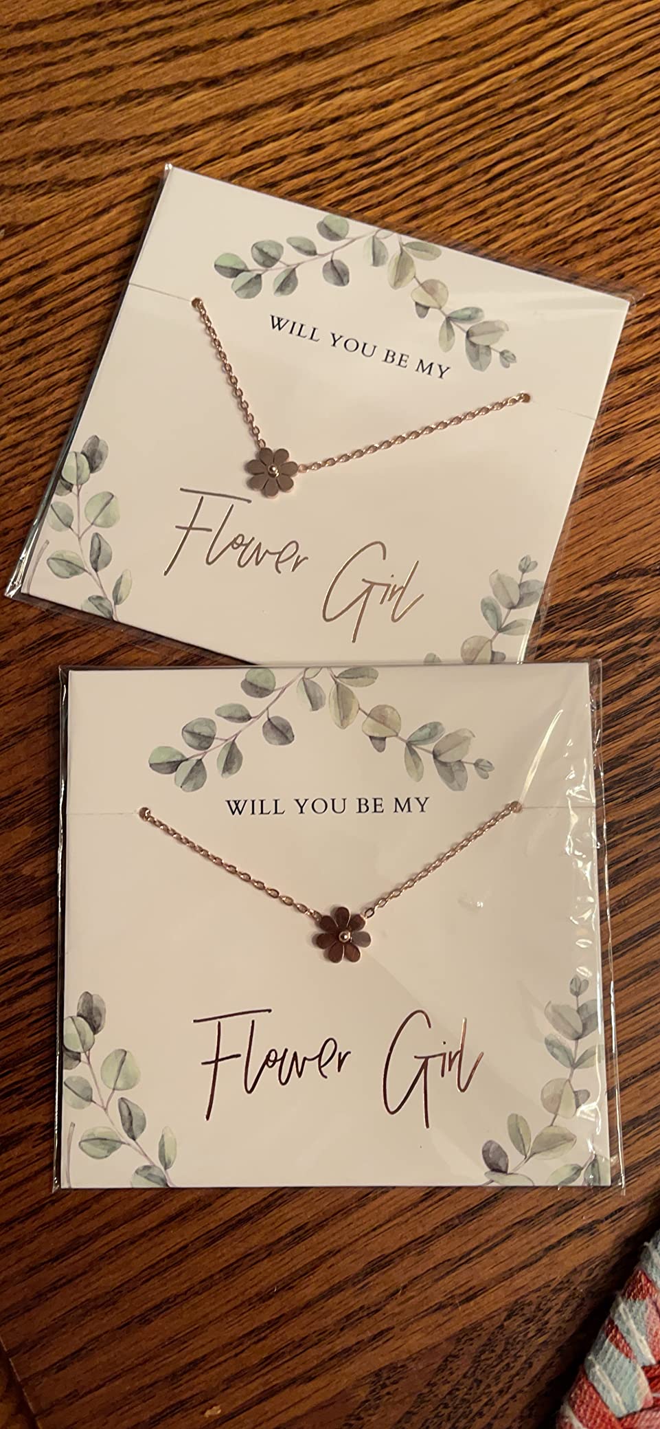Pop Fizz Designs Flower Girl Gift - Flower Girl Necklace Set (2) | Girls' Jewelry | Bride's Gift customer photo 2