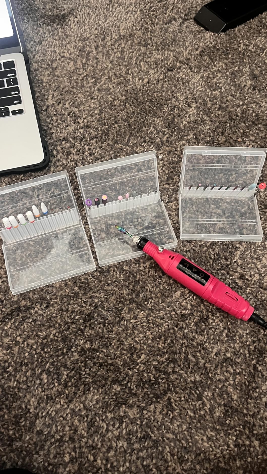 30Pcs Nail Drill Bits Set: 3/32 Inch Carbide Cuticle Ceramic Nail Bits | All-in-one for Acrylic Gel Nail Manicure Pedicure Remover Tools for Home Salon customer photo 2