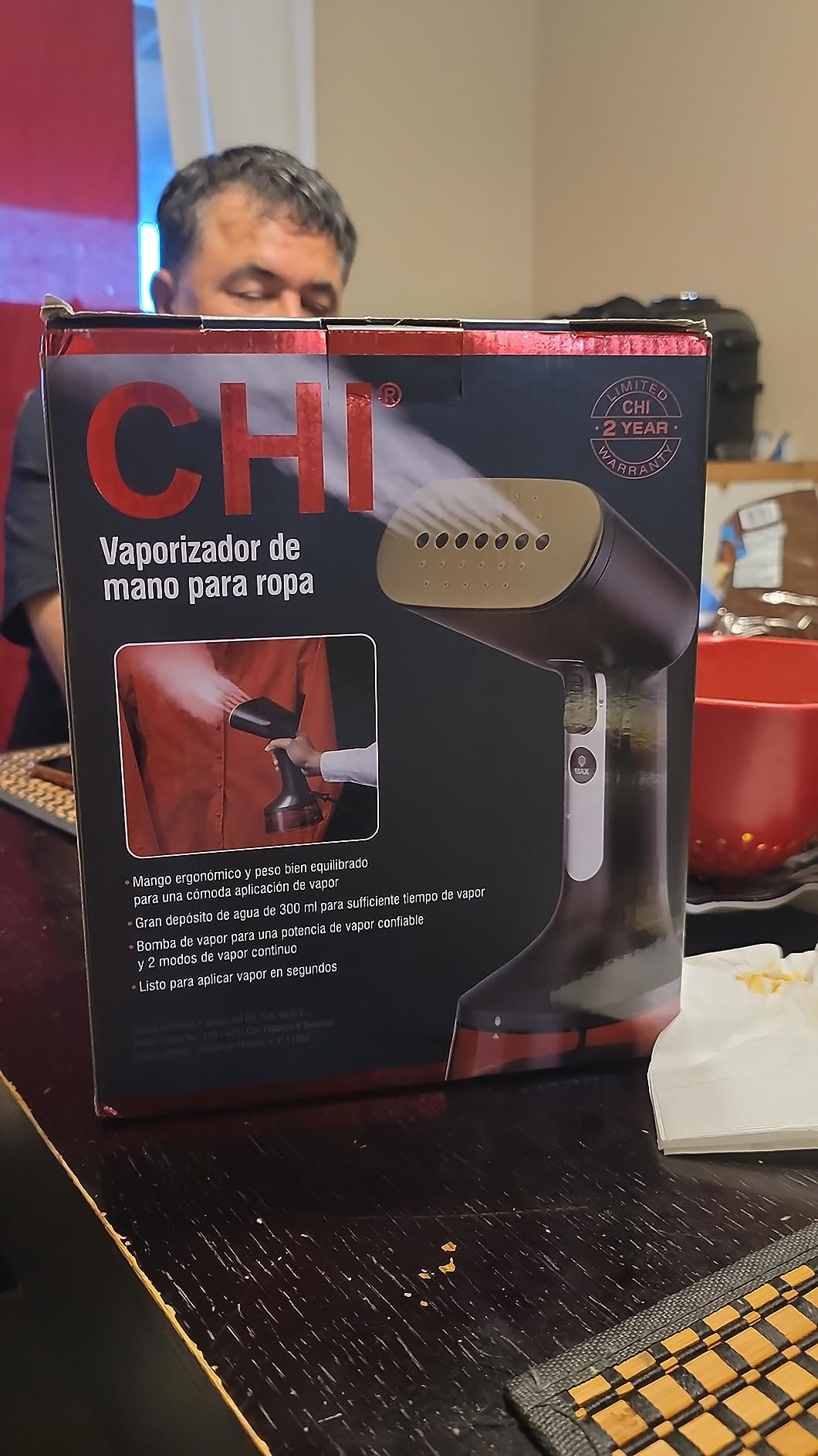 CHI Handheld Garment Steamer for Clothes, 1600 Watts, 10