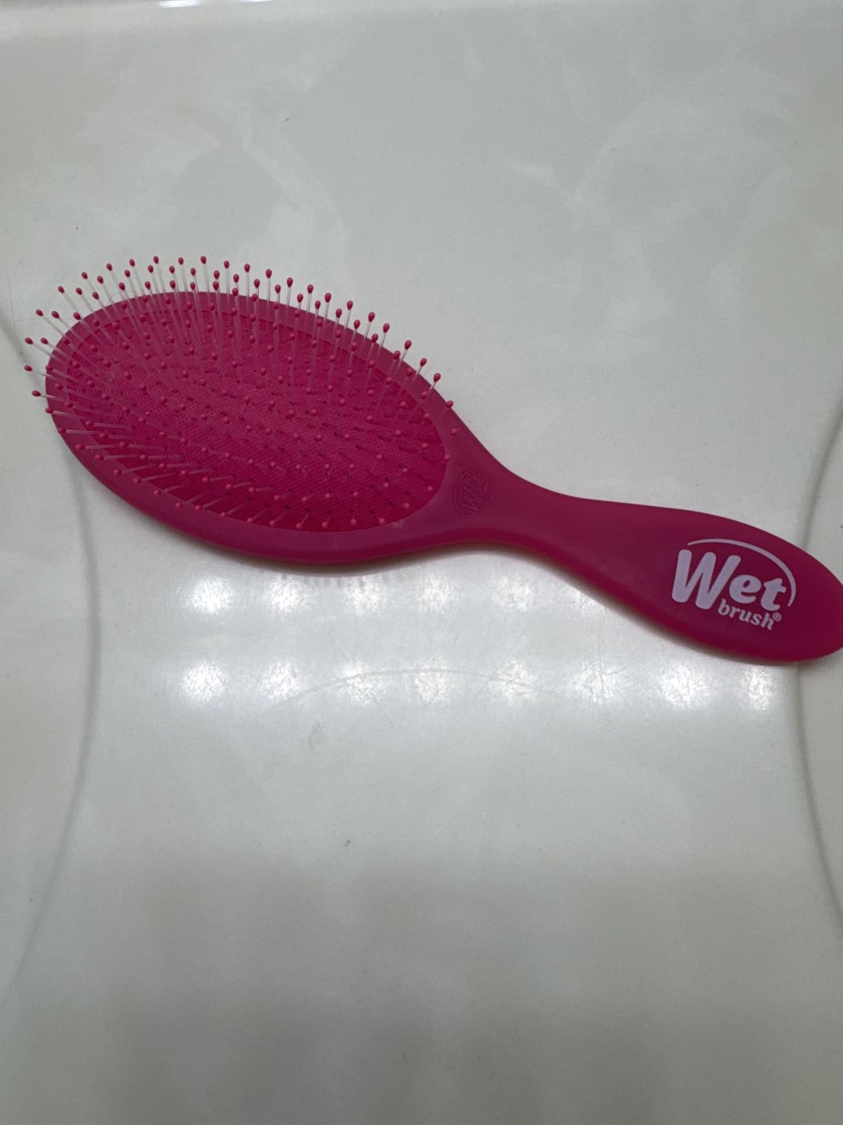 Wet Brush Detangling Brush, Original Detangler Brush (Sky) - Wet & Dry Tangle-Free Hair Brush for Women & Men - No Tangle Soft & Flexible Bristles for Straight, Curly, & Thick Hair customer photo 1