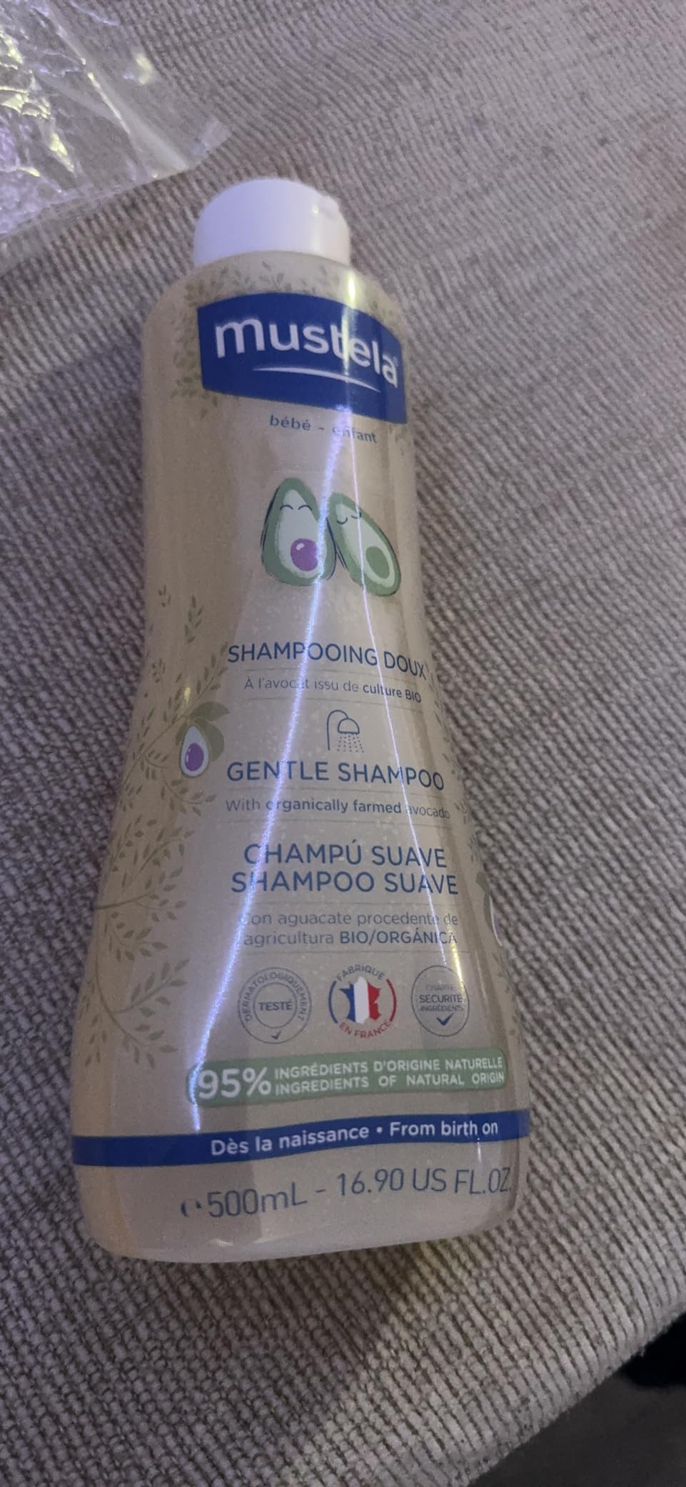 Mustela Baby Gentle Shampoo with Natural Avocado - Hair Care for Kids of all Ages & Hair Types - Tear-Free & Biodegradable Formula customer photo 2