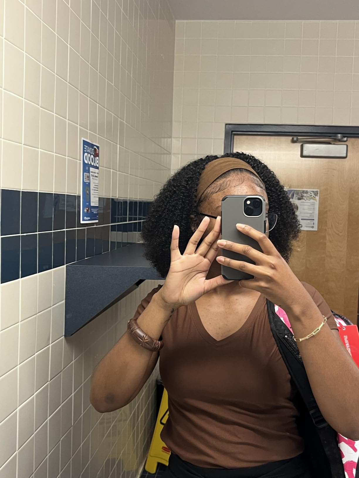 ISEE Hair Afro Kinky Curly Headband Wig Human Hair 180% Density Afro Wigs for Black Women Natural Curls 10A Glueless Human Hair Wigs (18 Inch) customer photo 1