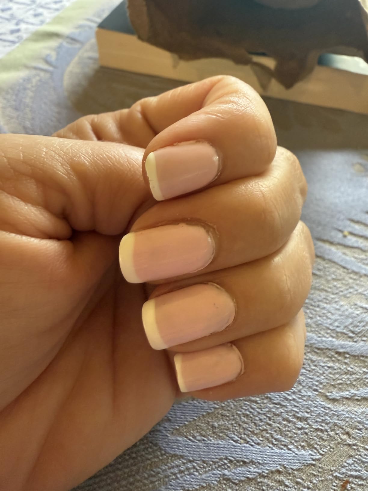 SAVILAND French Tip Tool Silicone Nail Stamper 4PCS | Long & Short Silicone Nail Stamp with Scrapers, Fast Easy French Nails, Nail Stuff for French Manicure Home DIY Salon customer photo 2