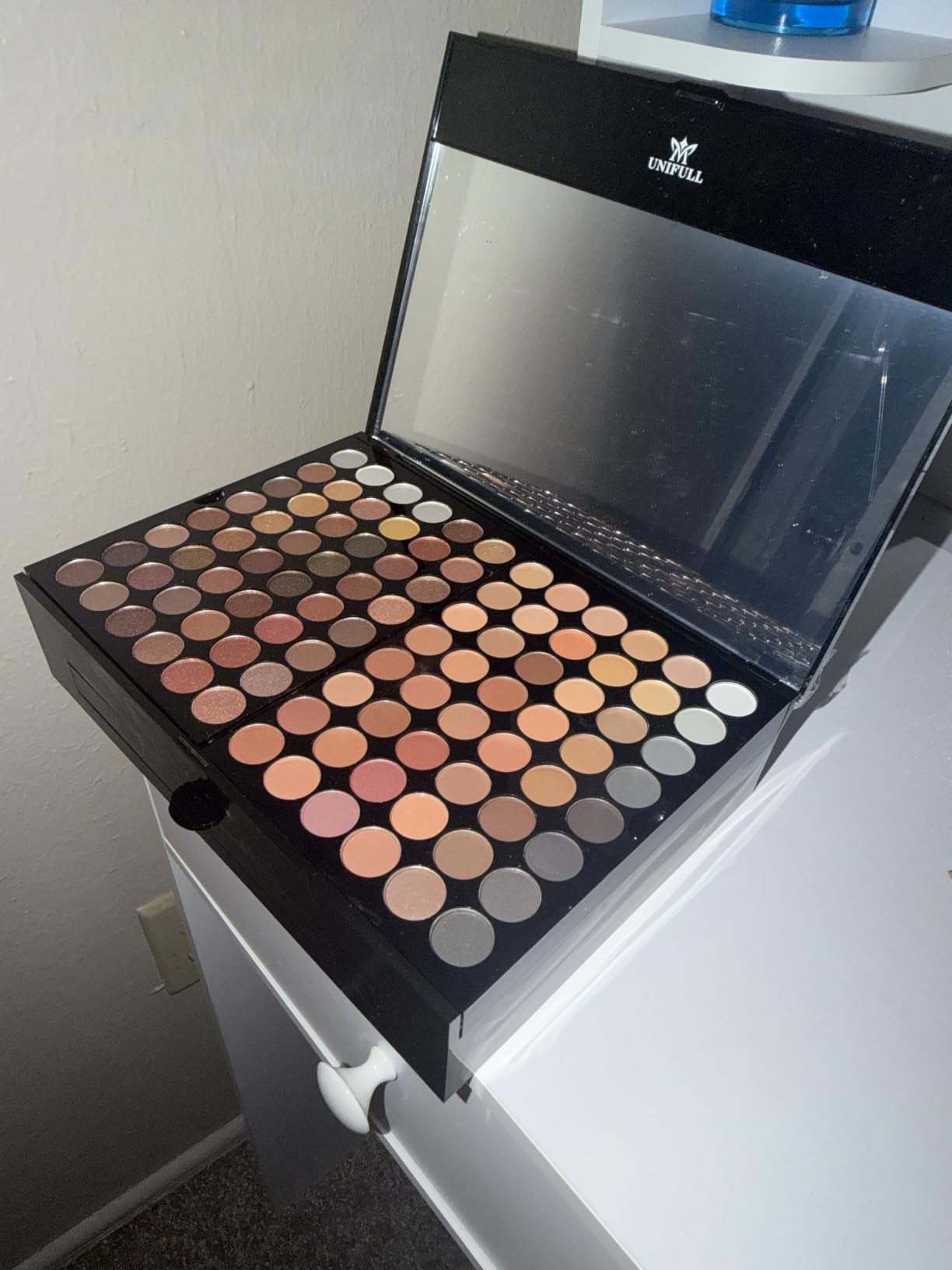UNIFULL 190 Colors Makeup Pallet, Professional Makeup Kit for Women Full Kit, All in One Makeup Sets for Women & Beginner, include Eyeshadow, Lipstick, Compact Powder, Eyeliner, Concealer (004-Black) customer photo 1