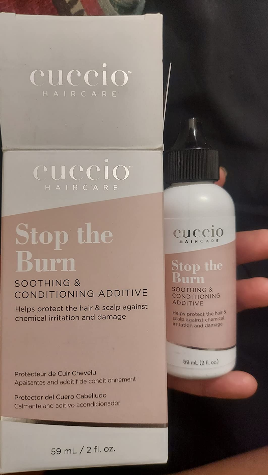 Cuccio Haircare Stop The Burn - Prevents Chemical Burn And Peroxide Damage - Reduces Scalp Itching And Irritations - Can Be Mix Into Formula - Apply Directly To Problem Area - 2 Oz Conditioner customer photo 1