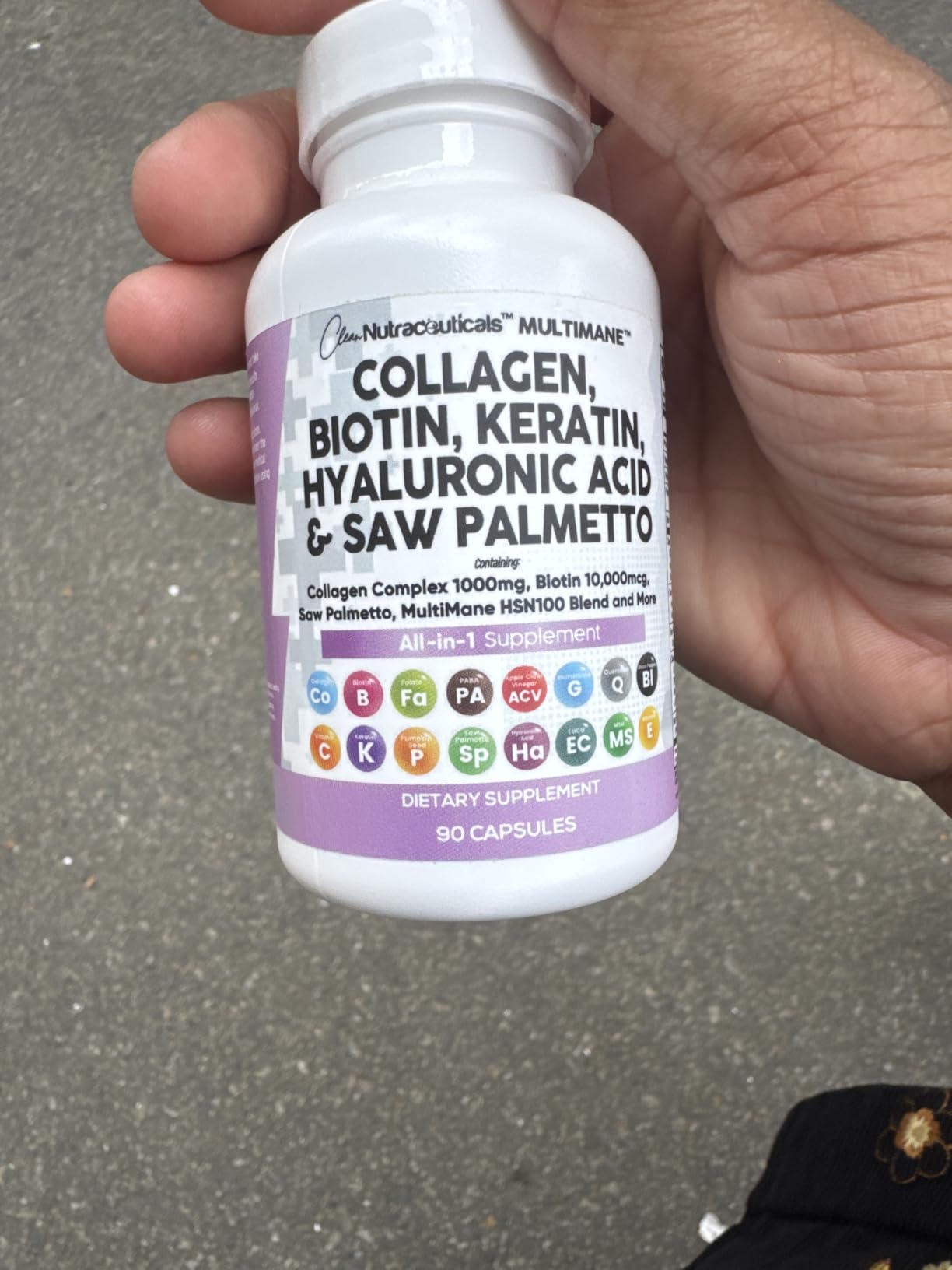 Clean Nutraceuticals Collagen Pills 1000mg Biotin 10000mcg Keratin Saw Palmetto Hyaluronic Acid - Hair Skin & Nails Vitamins & DHT Blocker with Vitamin E Folic Acid Pumpkin Seed MSM - 90 Count customer photo 1